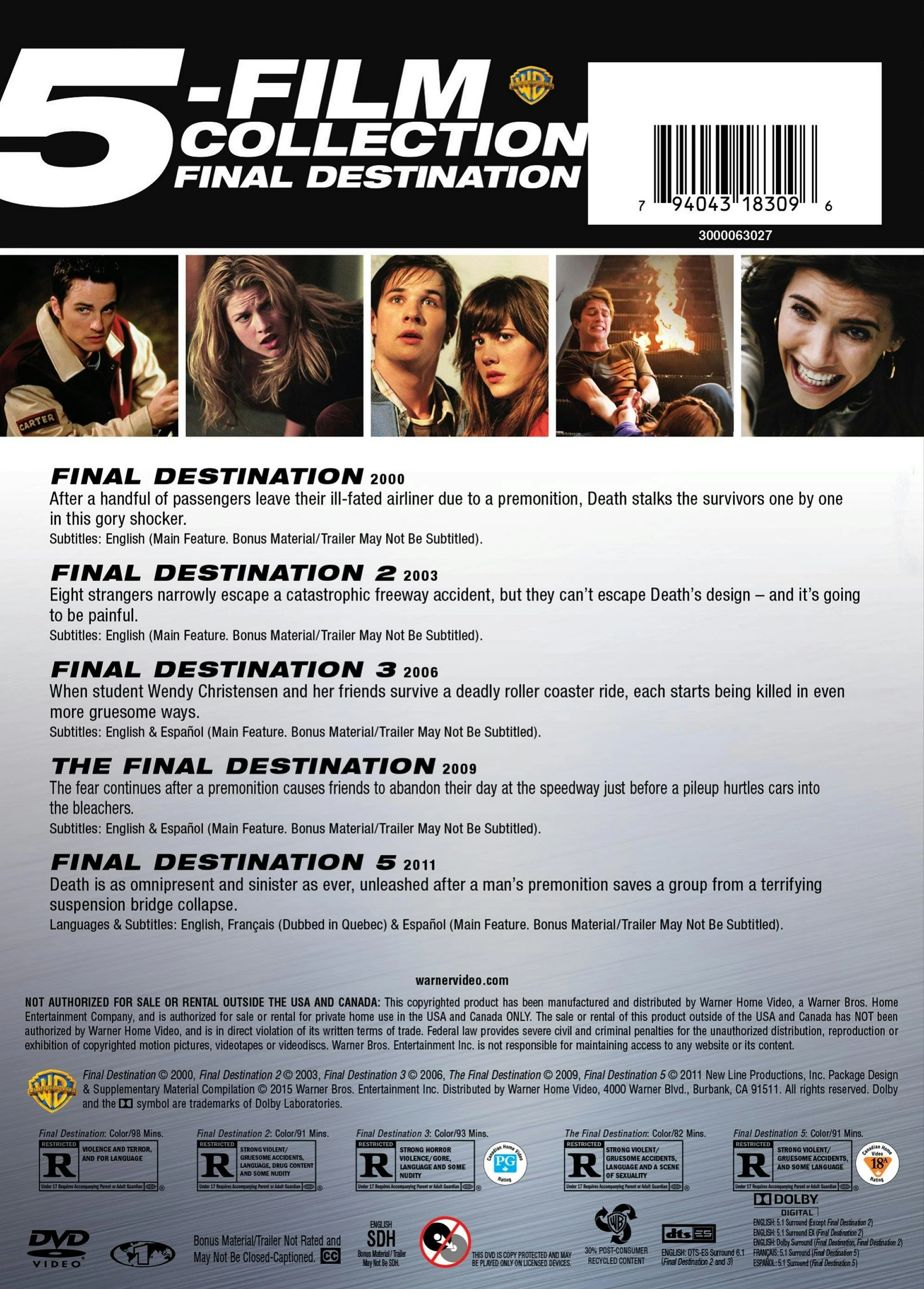 Final Destination 5-film Collection (Box Set) [DVD] - Image 3