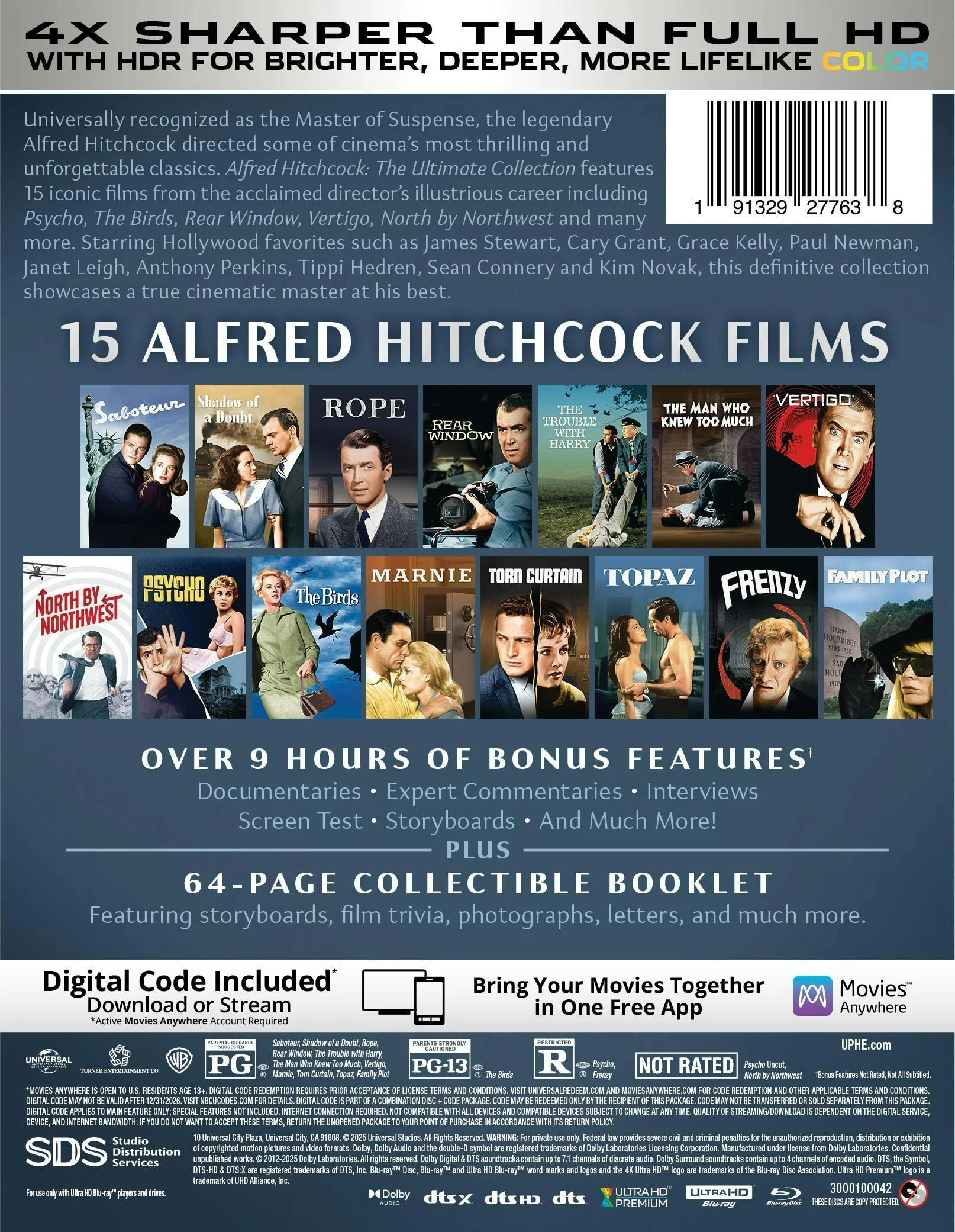 Alfred Hitchcock: The Ultimate Collection - 4K Ultra HD + Digital (4K Ultra HD + Digital) [UHD] - Image 3