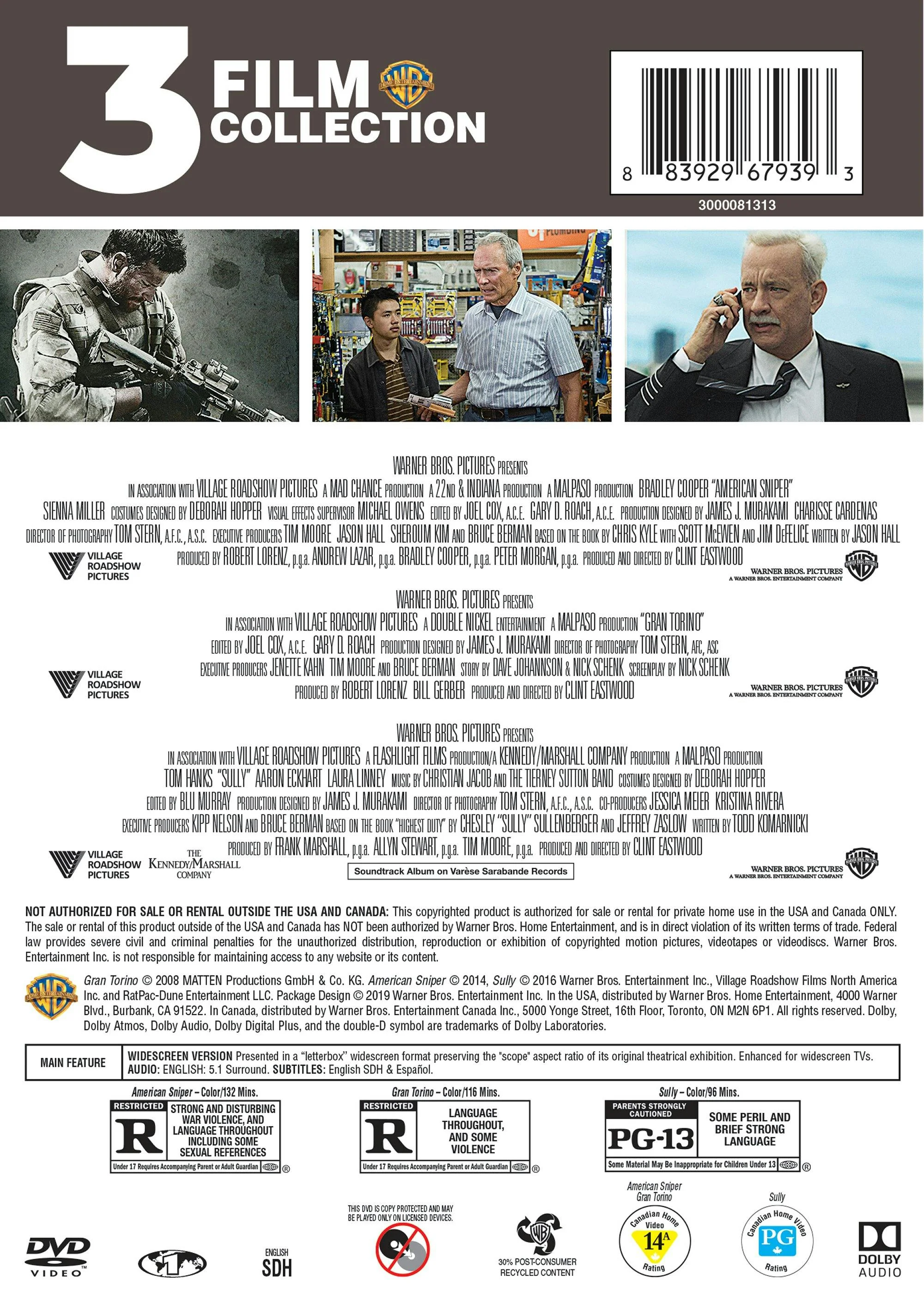 American Sniper/Gran Torino/Sully (DVD Triple Feature) [DVD] - Image 2