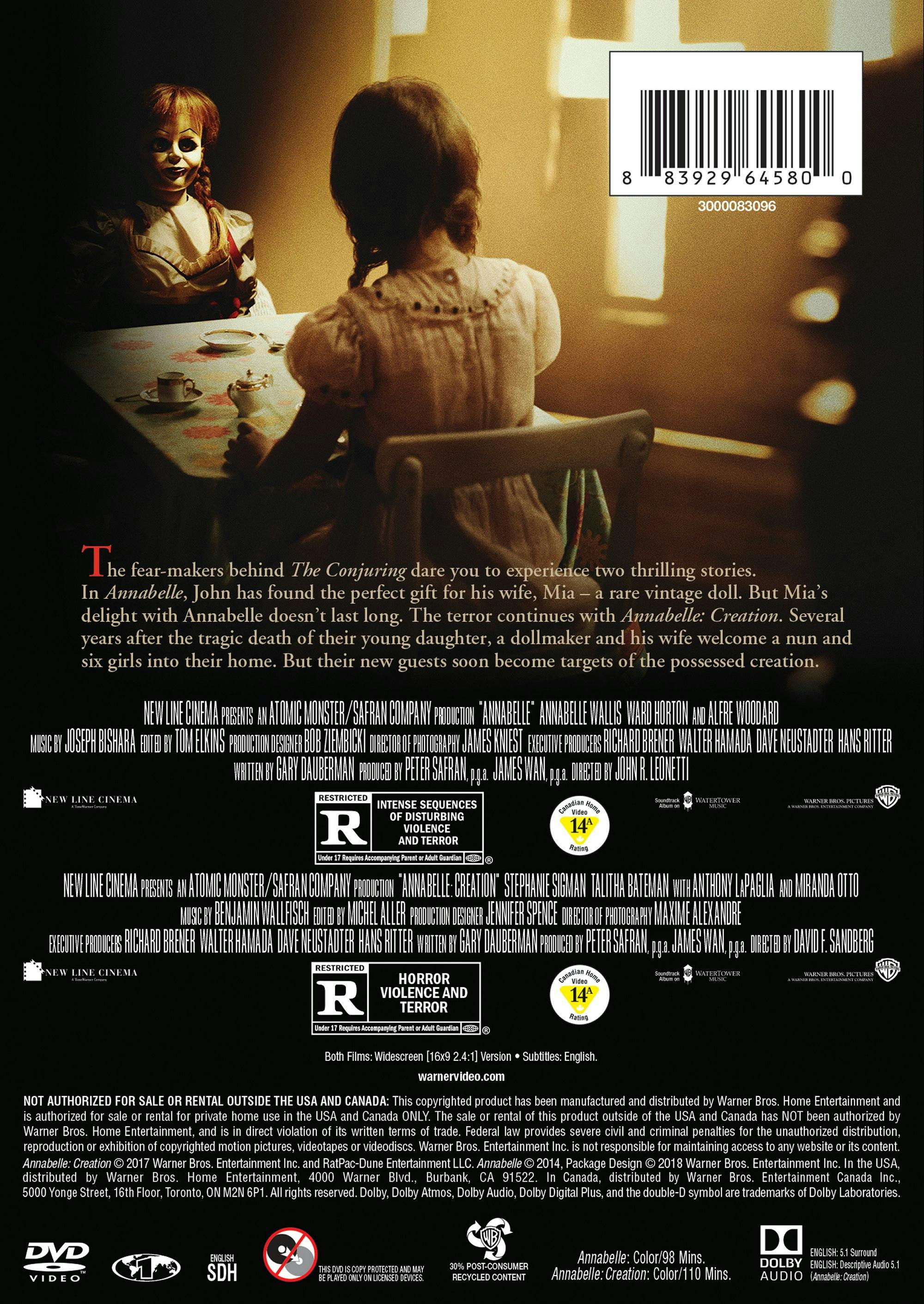 Annabelle/Annabelle - Creation (DVD Double Feature) [DVD] - Image 2