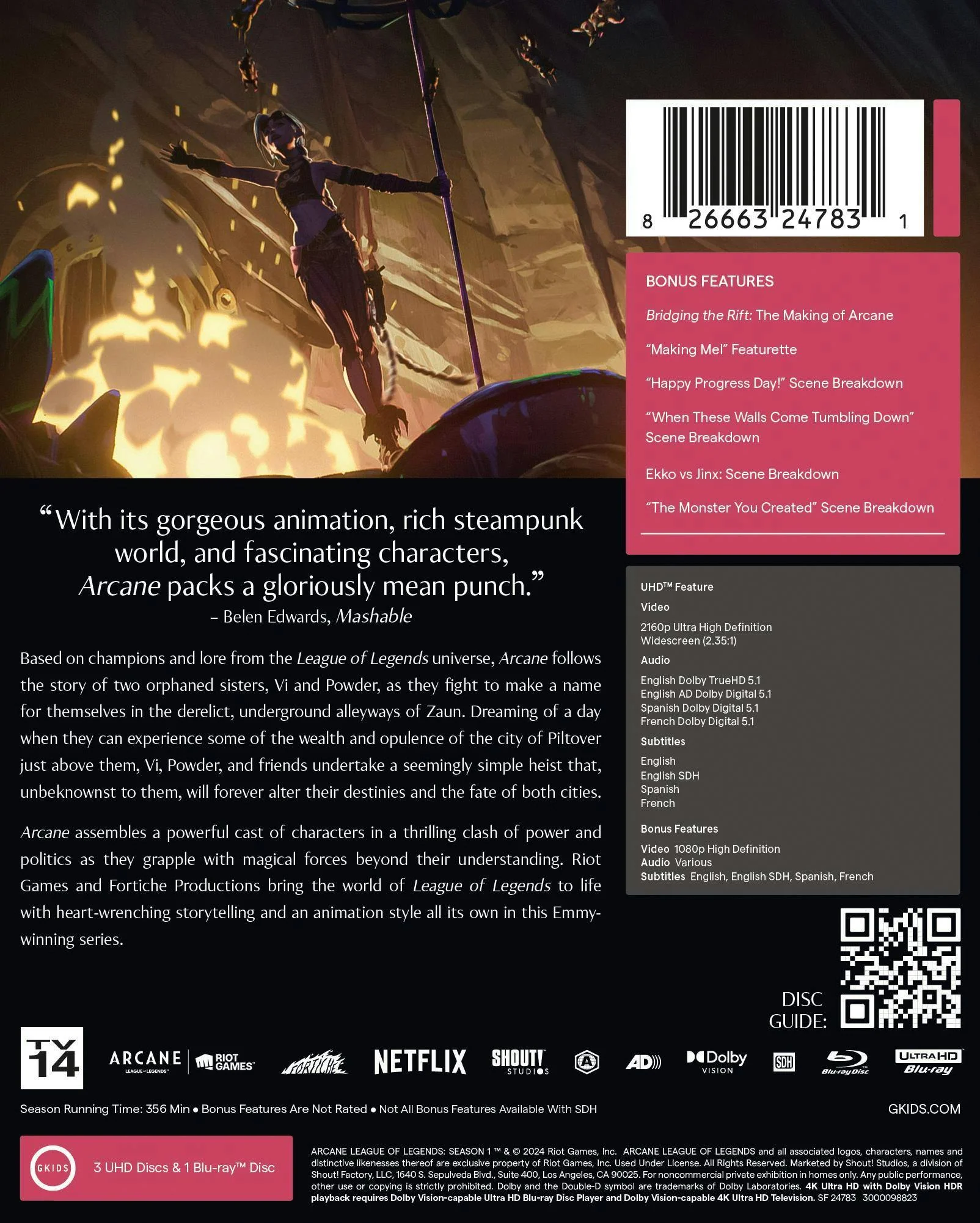 Arcane League of Legends: Season One (Limited Edition 4K Ultra HD Steelbook + Blu-ray) [UHD] - Image 3