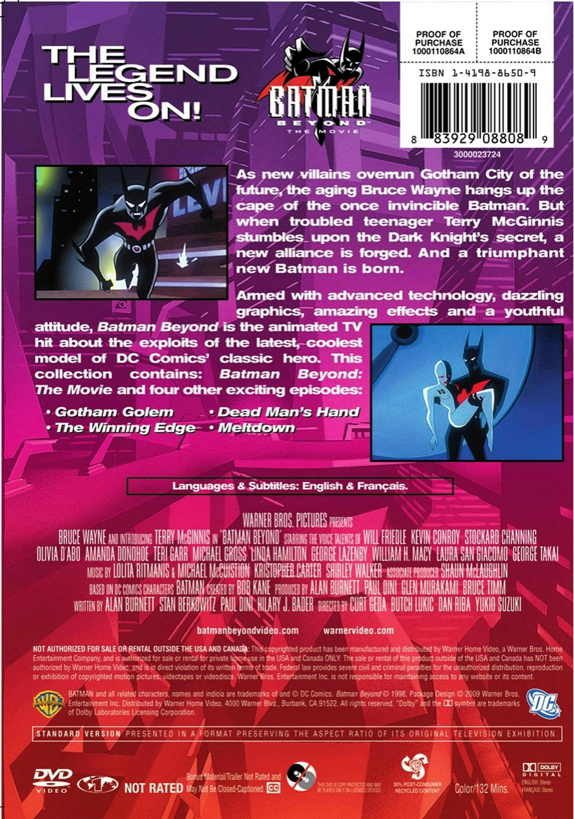 Batman Beyond: The Movie (DVD New Packaging) [DVD] - Image 3
