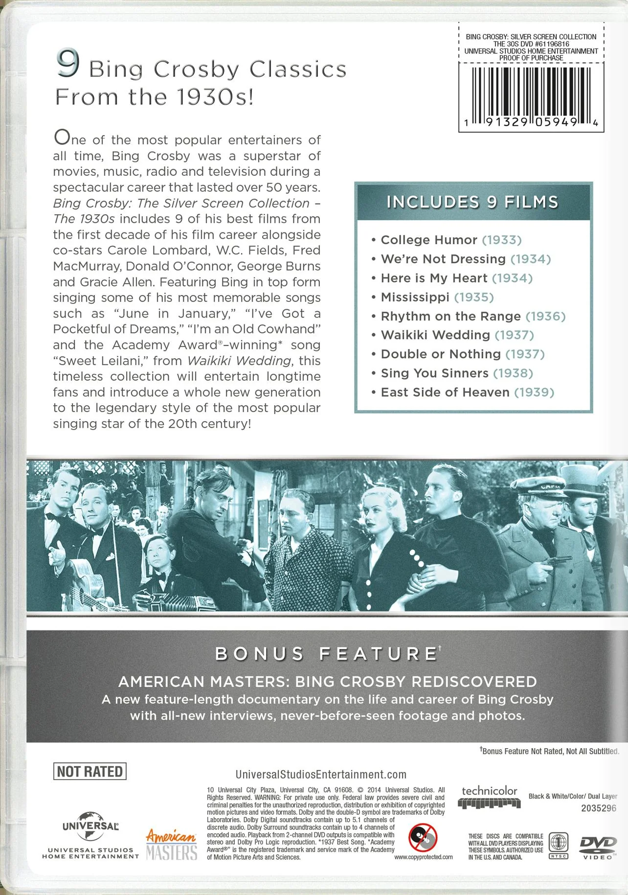 Bing Crosby: The Silver Screen Collection - The 1930s (Box Set) [DVD] - Image 2