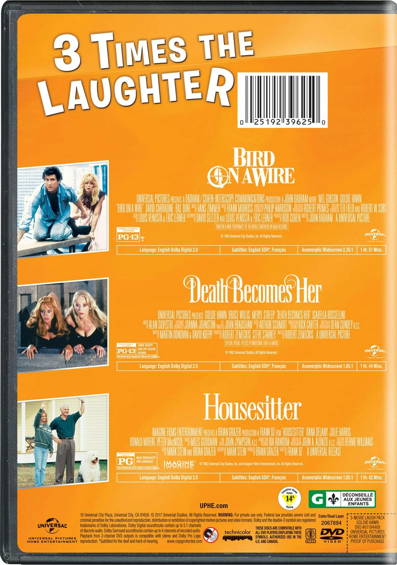 Bird On a Wire/Death Becomes Her/Housesitter (DVD Set) [DVD] - Image 2