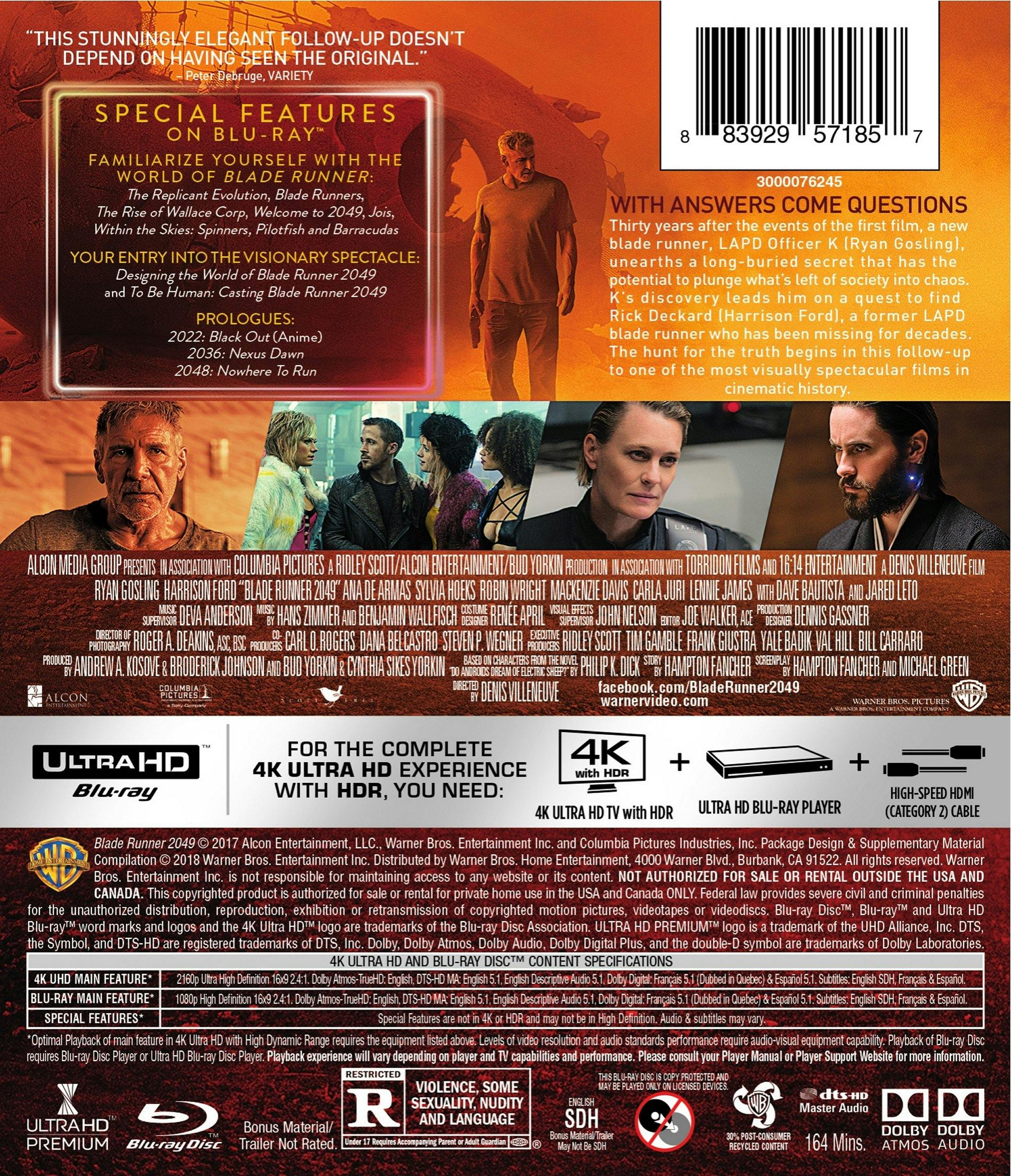 Blade Runner 2049 (4K Ultra HD + Blu-ray) [UHD] - Image 3