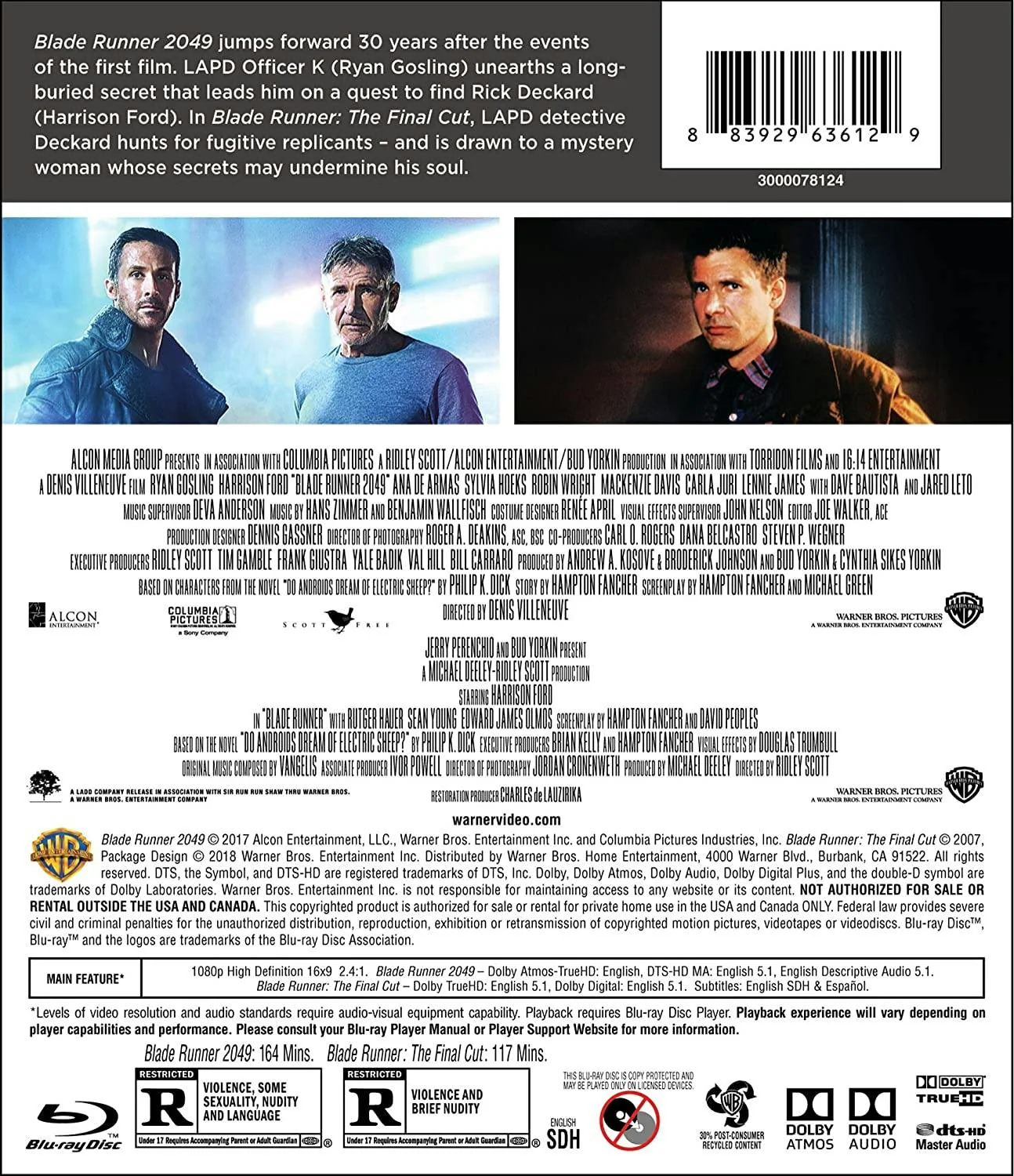 Blade Runner: The Final Cut/Blade Runner 2049 (Blu-ray Double Feature) [Blu-ray] - Image 3