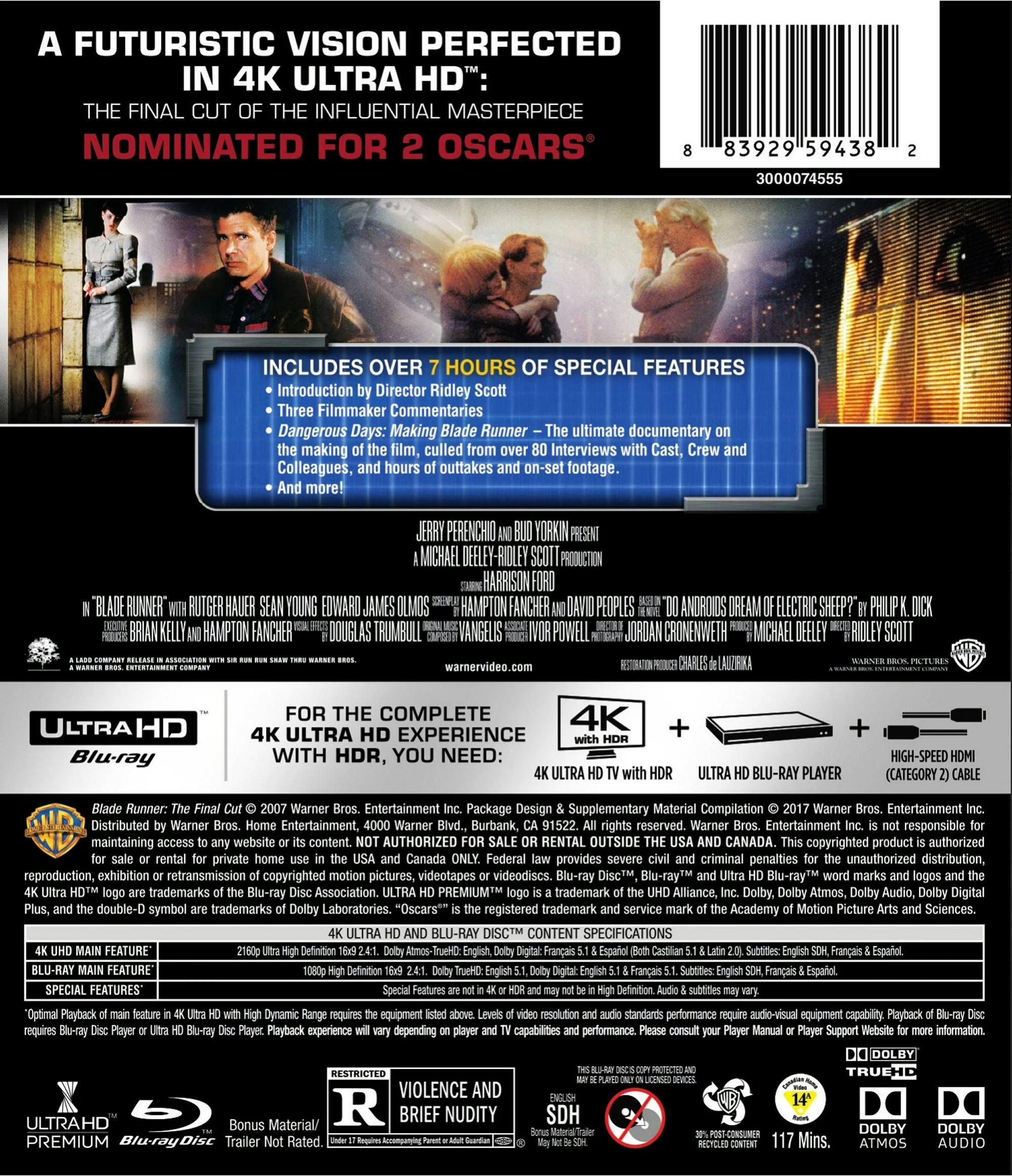 Blade Runner: The Final Cut (4K Ultra HD + Blu-ray) [UHD] - Image 3