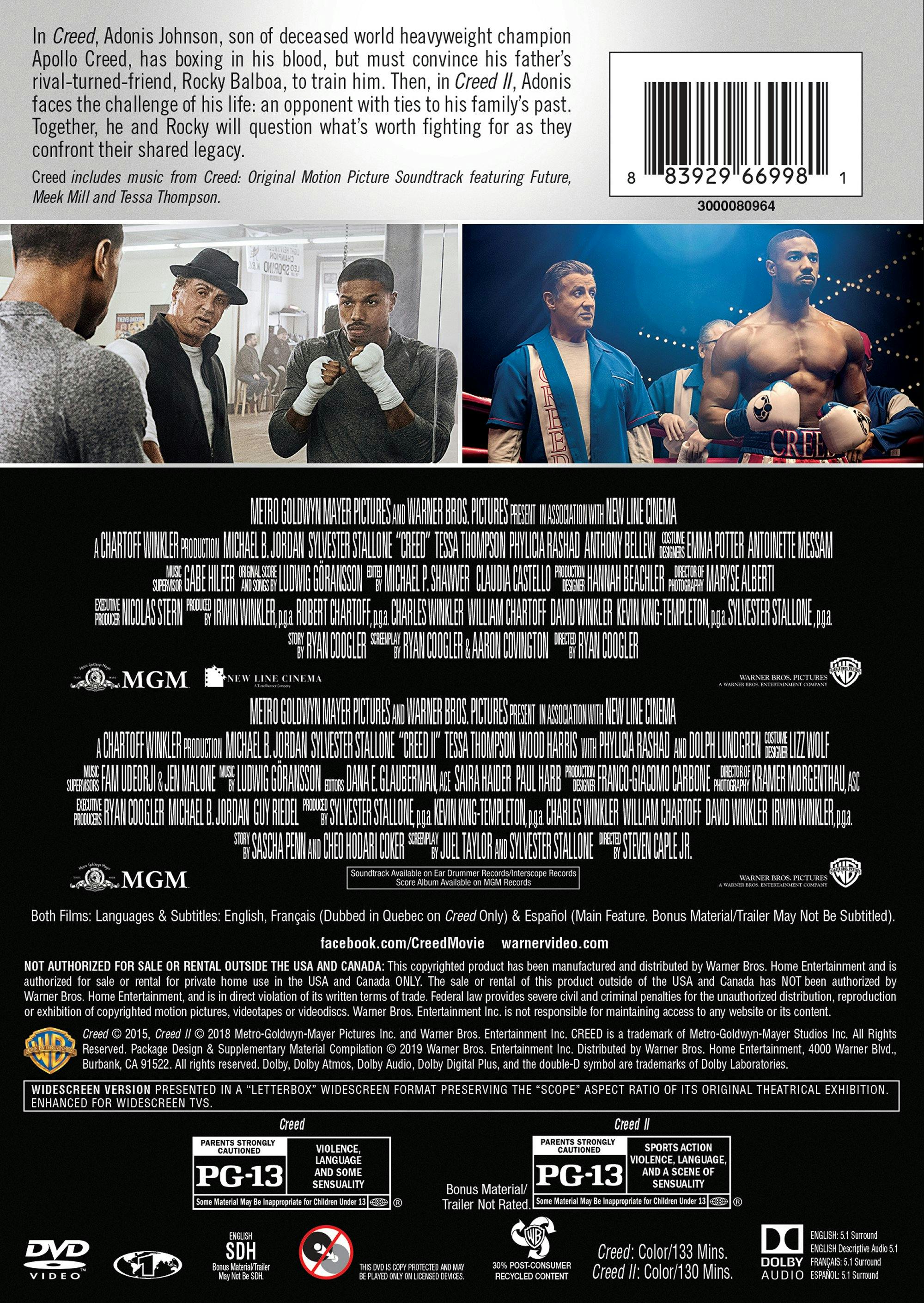 Creed: 2-film Collection (DVD Double Feature) [DVD] - Image 2