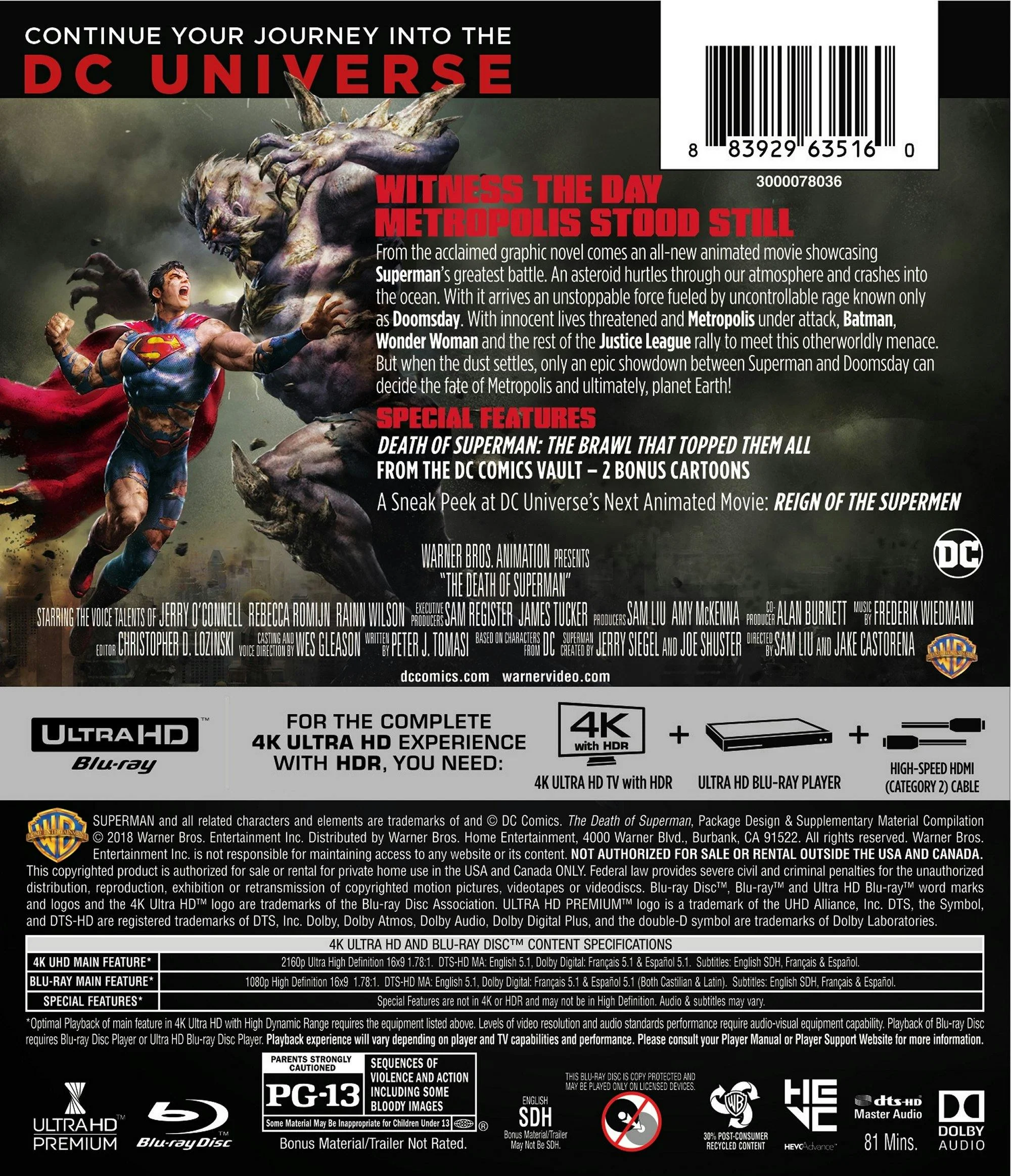 The Death of Superman (4K Ultra HD + Blu-ray) [UHD] - Image 3