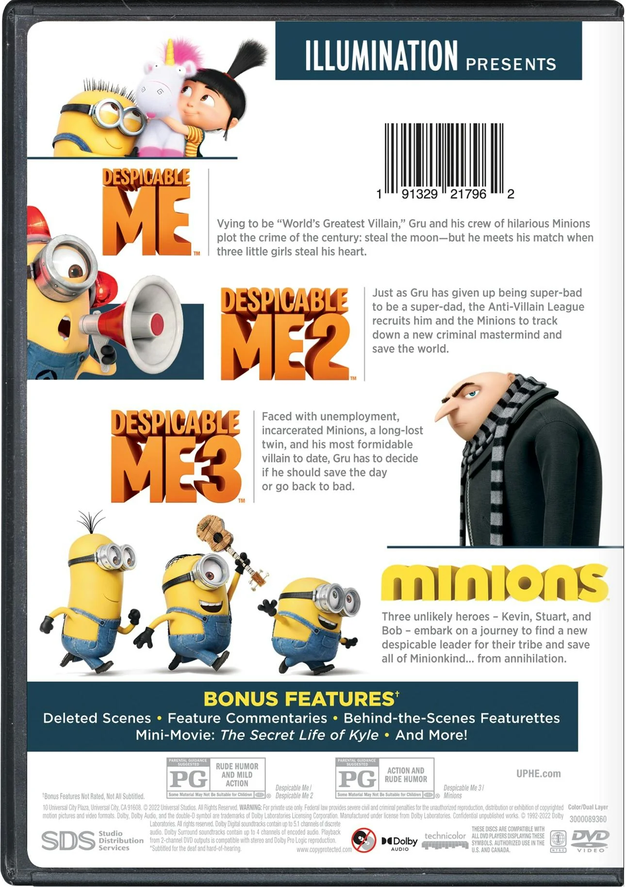 Despicable Me/Despicable Me 2/Despicable Me 3/Minions (Box Set) [DVD] - Image 3
