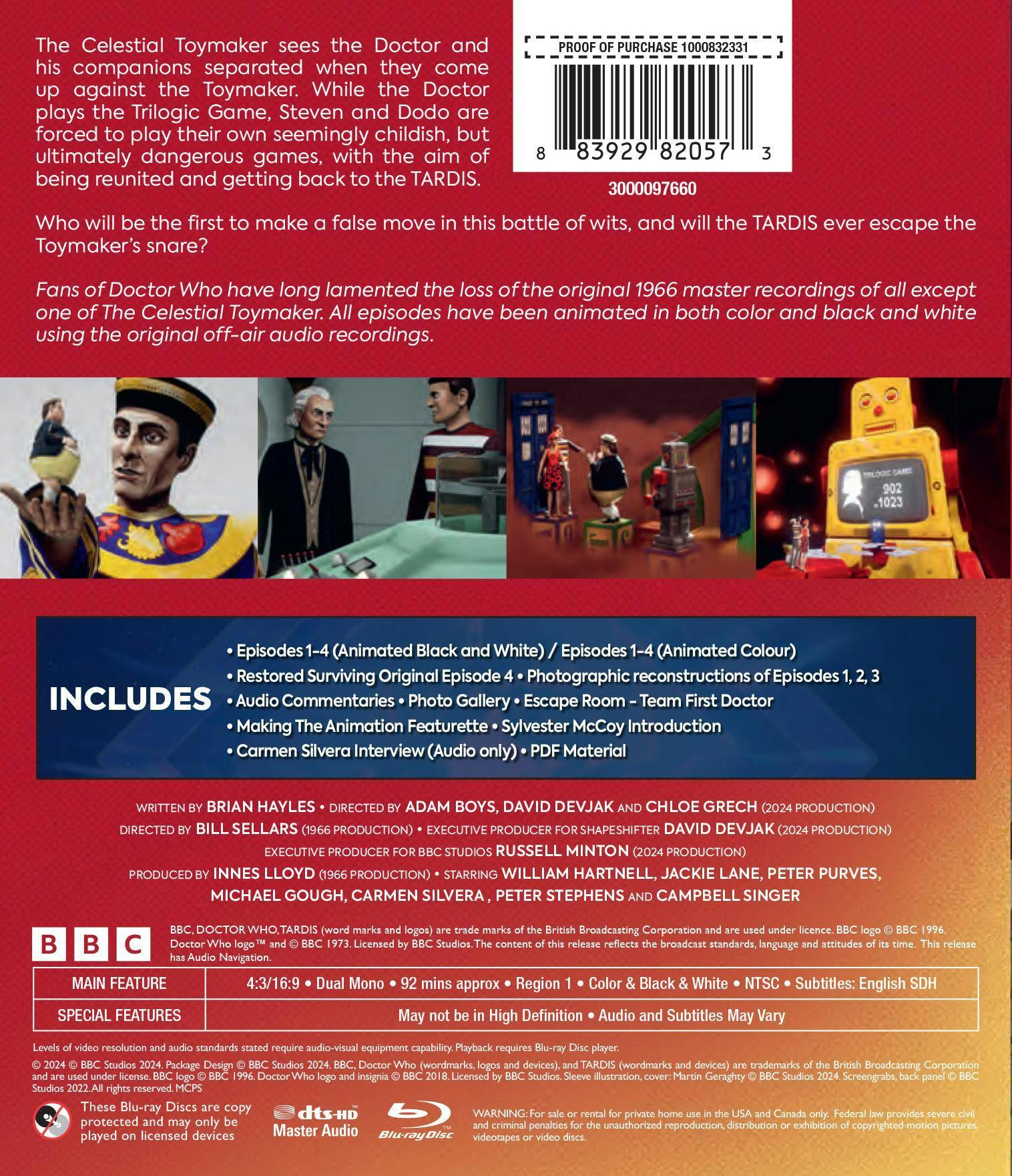 Doctor Who: The Celestial Toymaker [Blu-ray] - Image 3