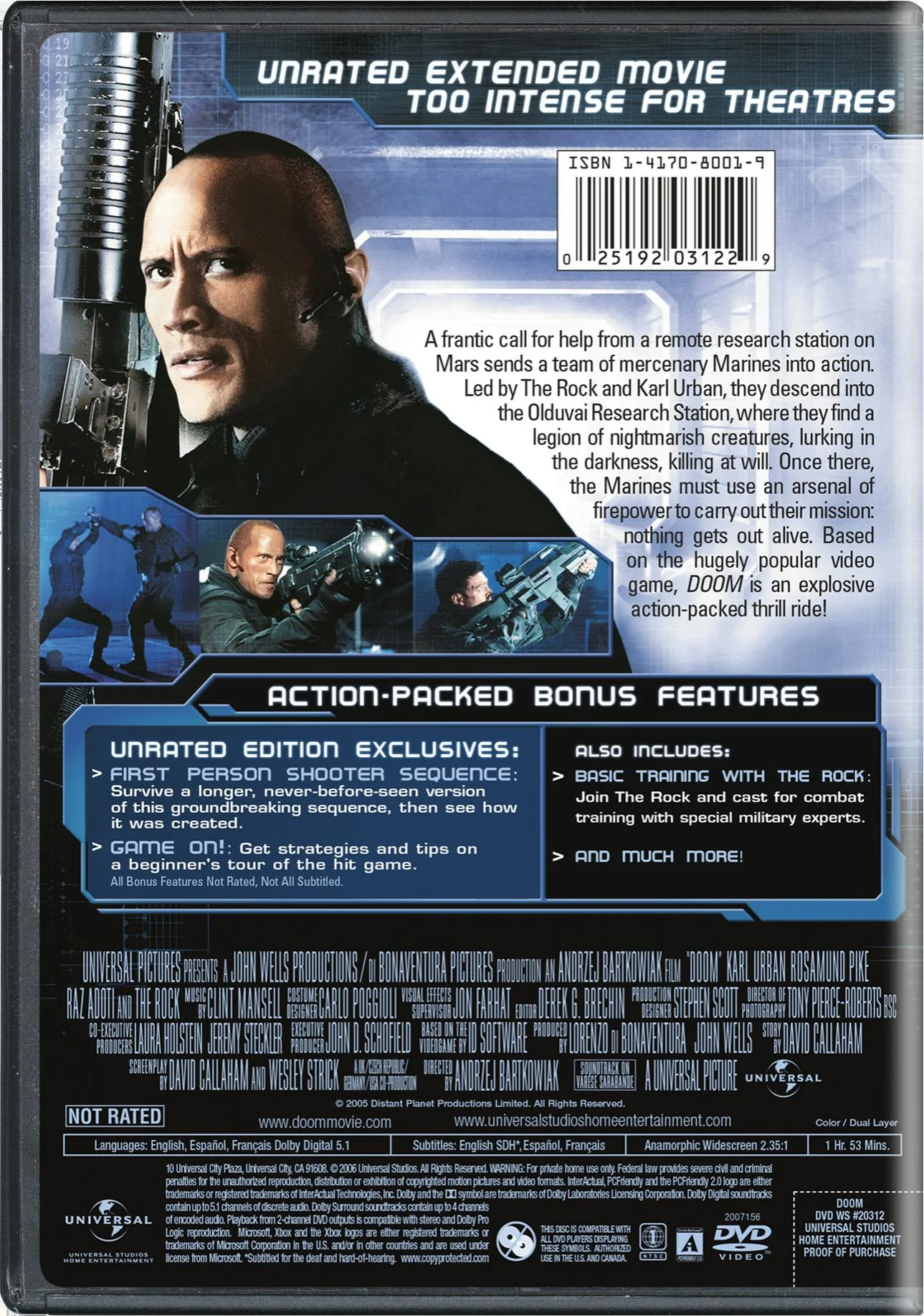 Doom (DVD Widescreen Unrated) [DVD] - Image 2