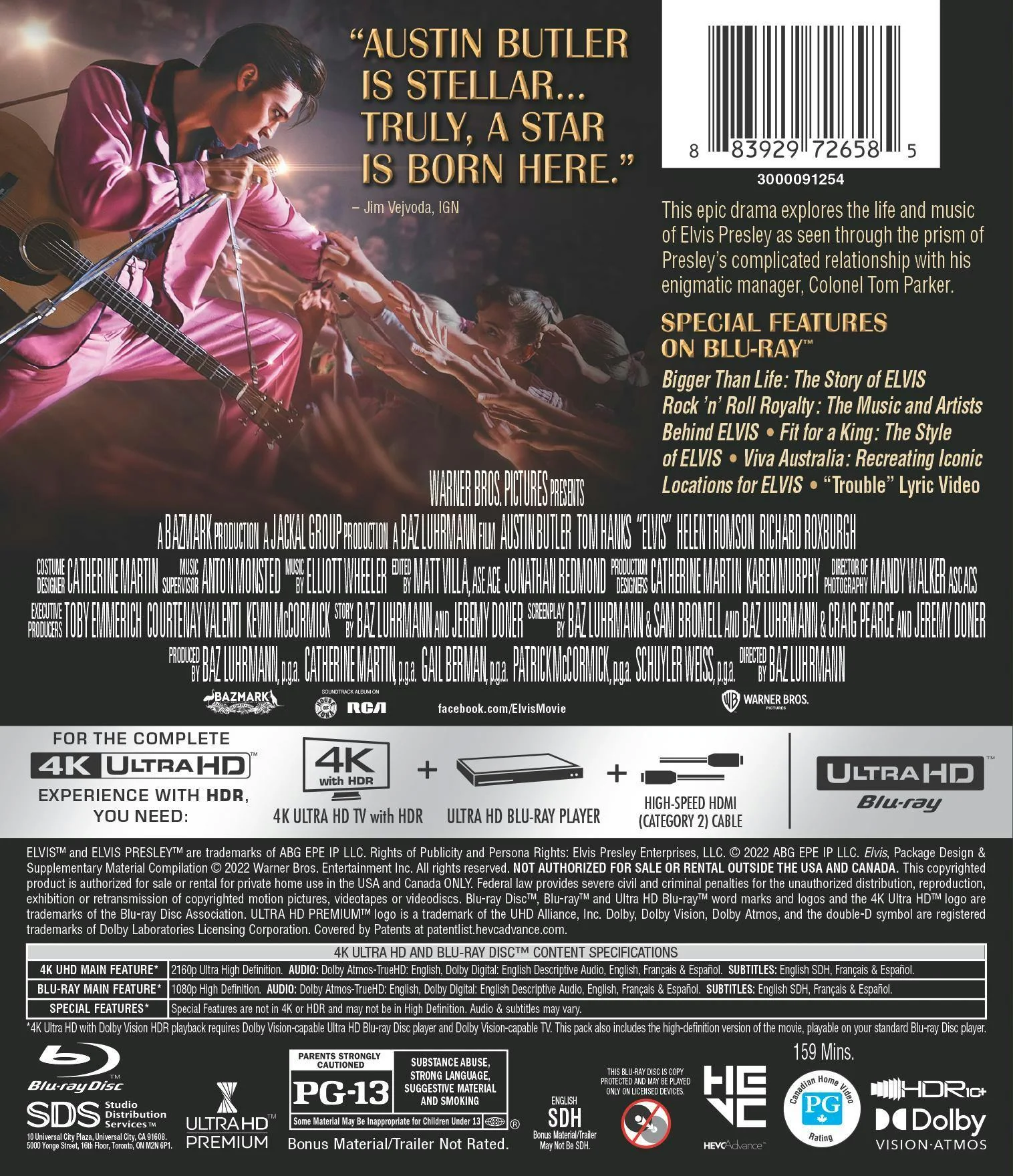 Elvis (4K Ultra HD + Blu-ray + Digital Copy) [UHD] - Image 3