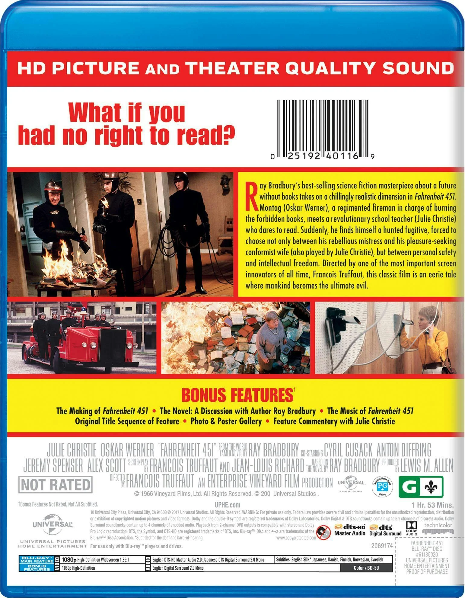 Fahrenheit 451 (50th Anniversary Edition) [Blu-ray] - Image 2