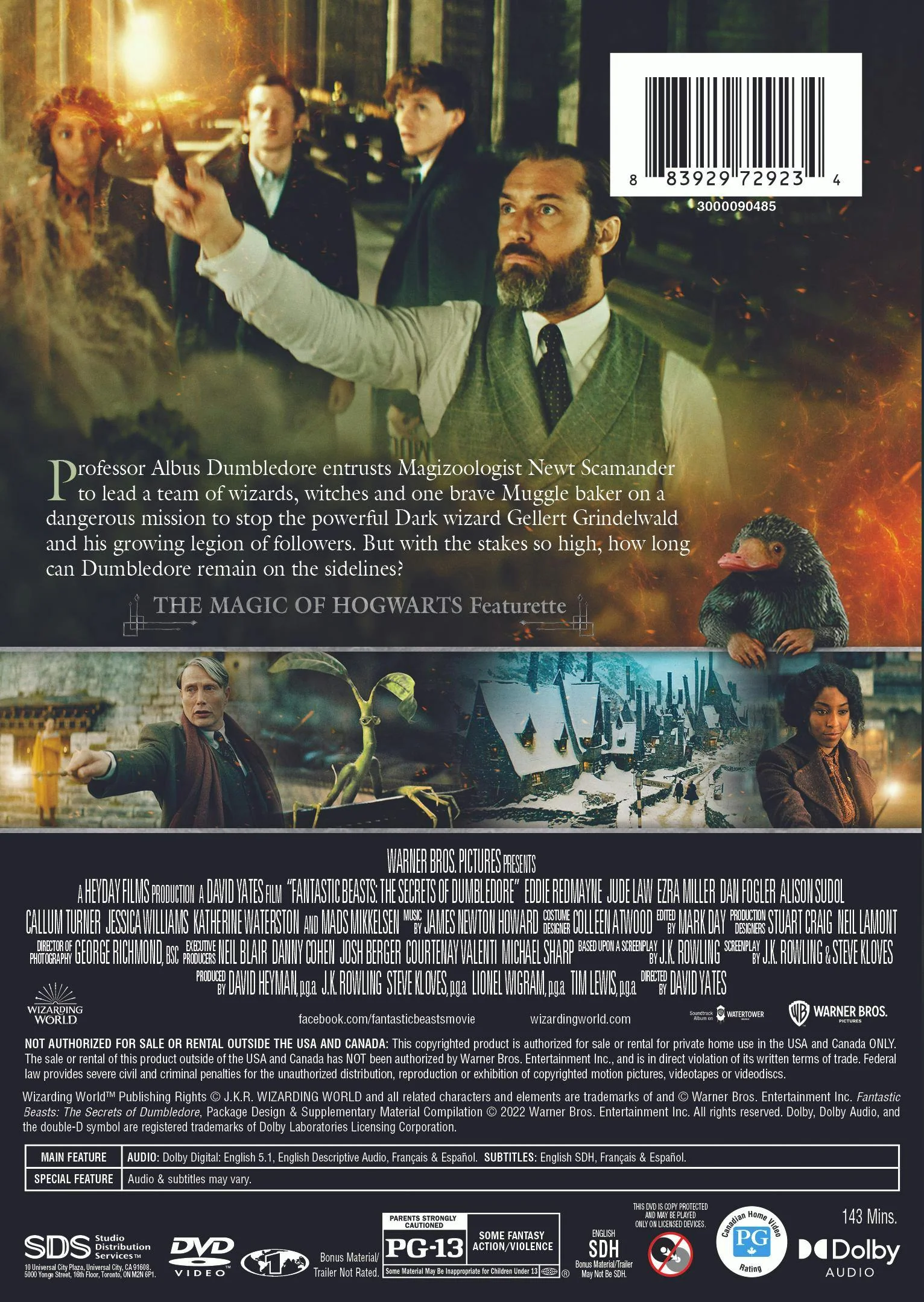Fantastic Beasts: The Secrets of Dumbledore [DVD] - Image 3