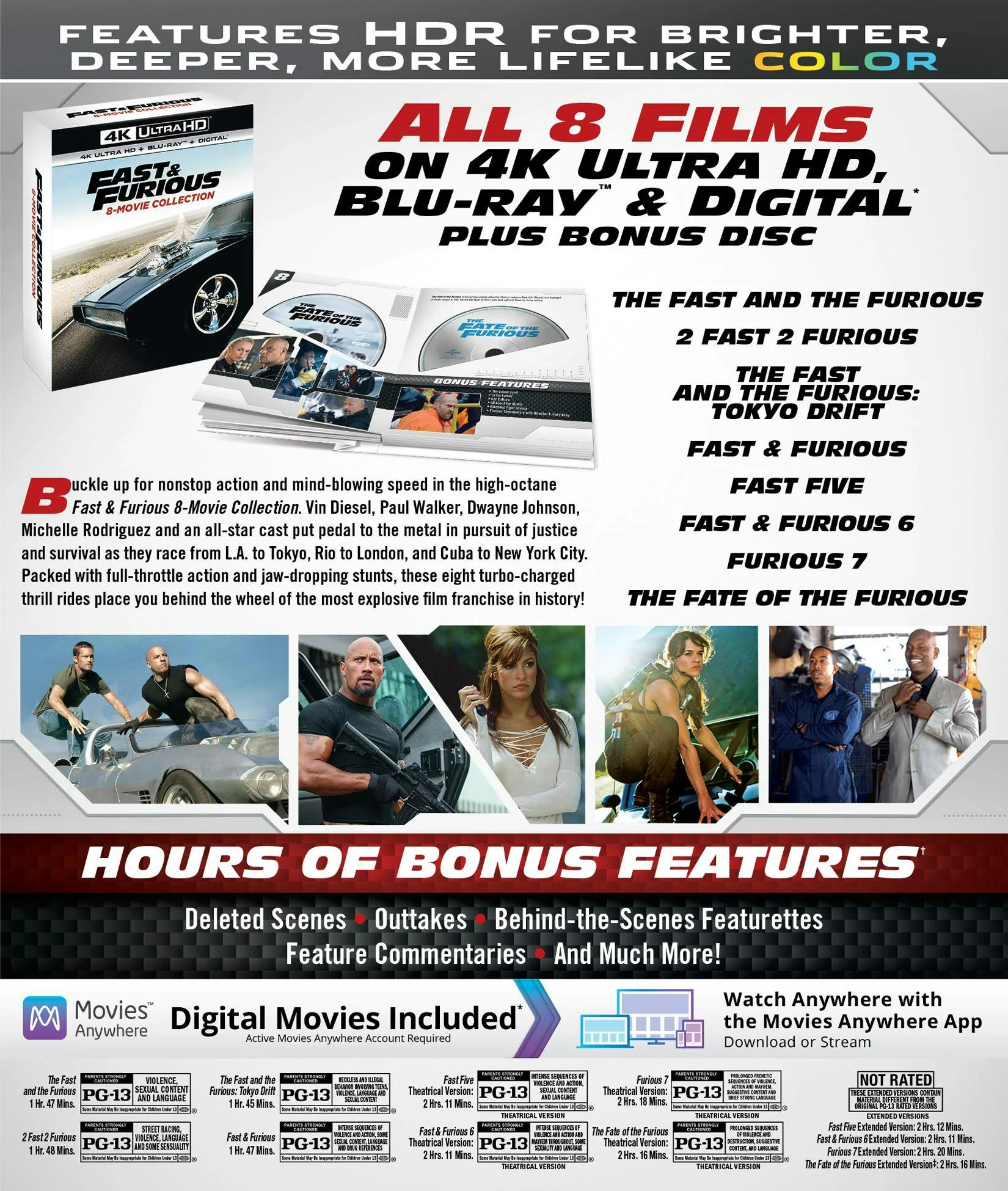 Fast & Furious: 8-movie Collection (4K Ultra HD) [UHD] - Image 3