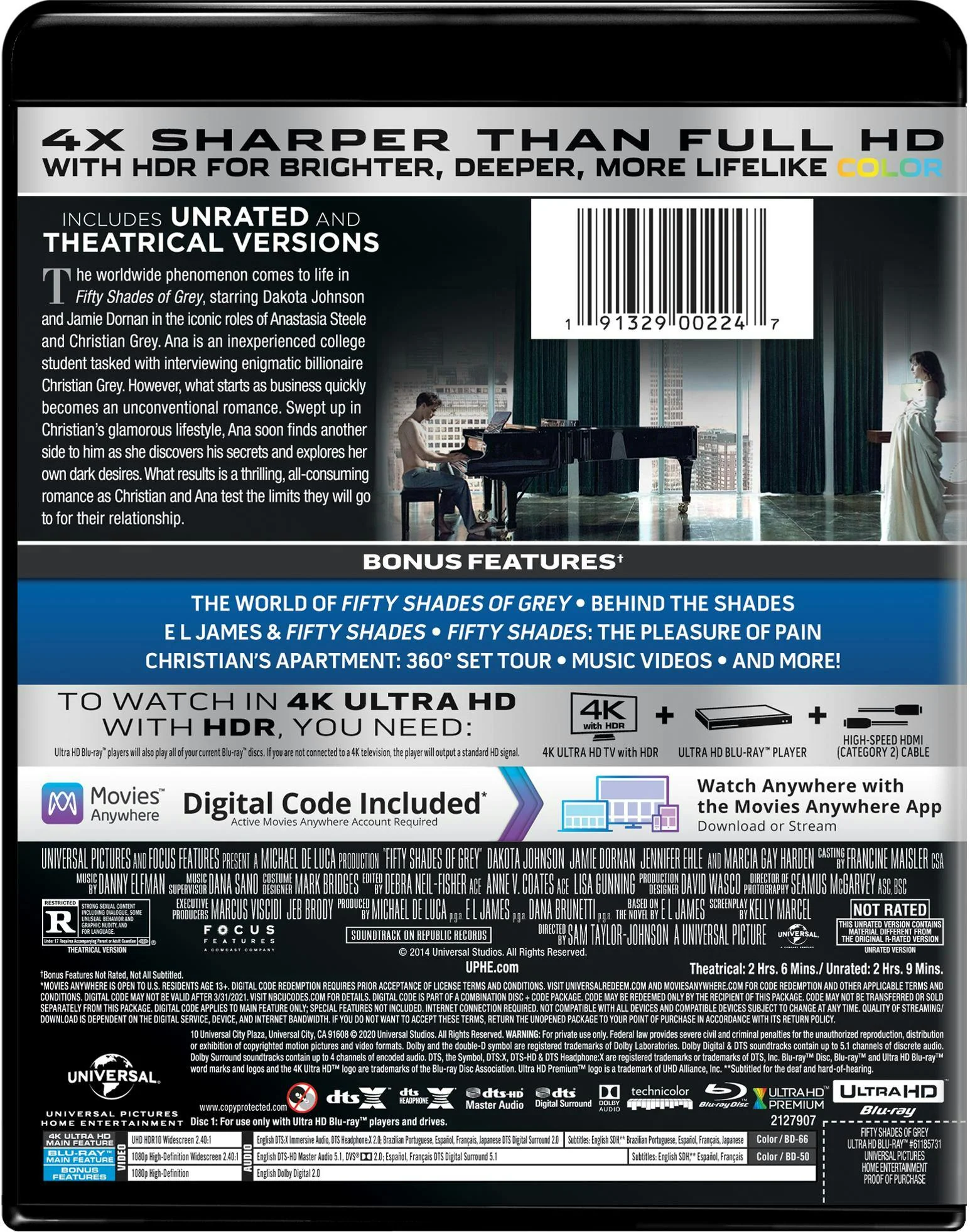 Fifty Shades of Grey (4K Ultra HD) [UHD] - Image 3