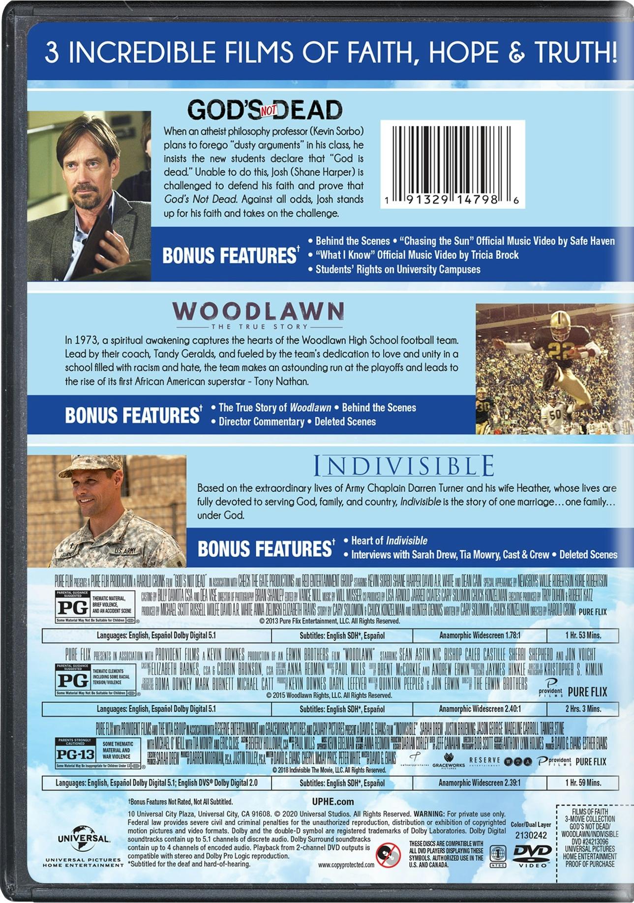 Films of Faith 3-movie Collection (DVD Triple Feature) [DVD] - Image 2