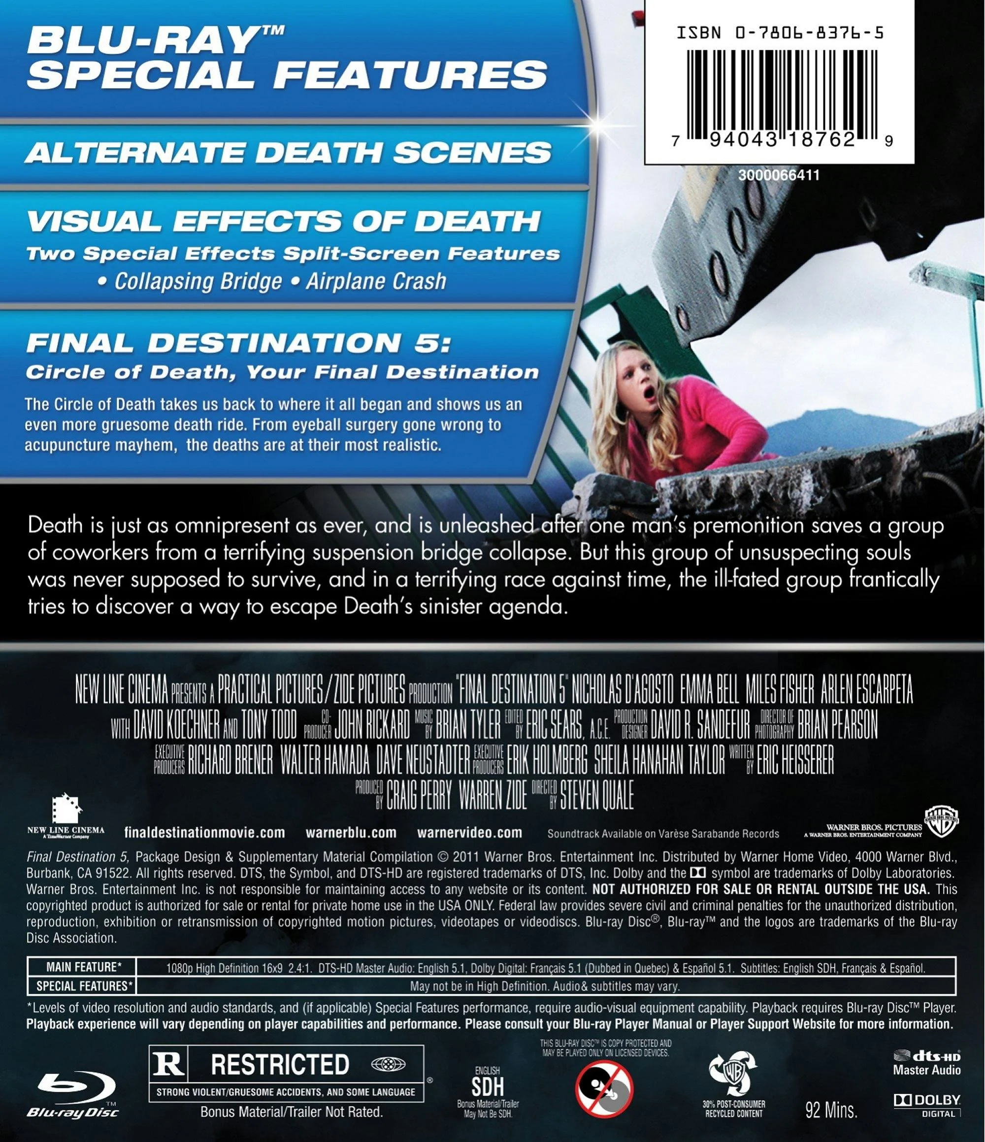 Final Destination 5 (Blu-ray New Box Art) [Blu-ray] - Image 2