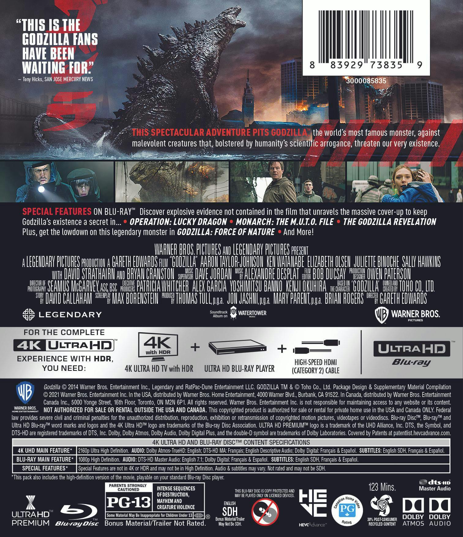 Godzilla (4K Ultra HD + Blu-ray) [UHD] - Image 3