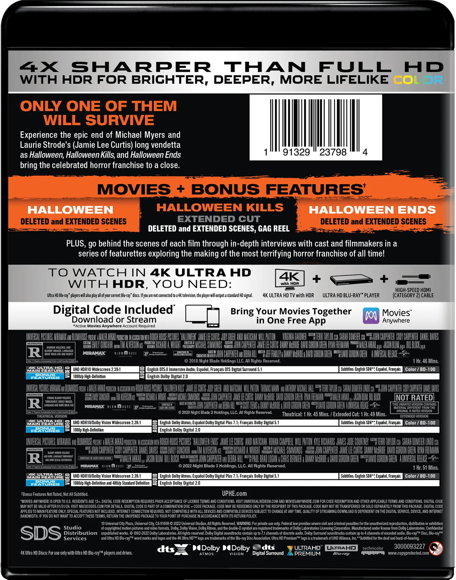 Halloween/Halloween Kills/Halloween Ends (4K Ultra HD Boxset) [UHD] - Image 3