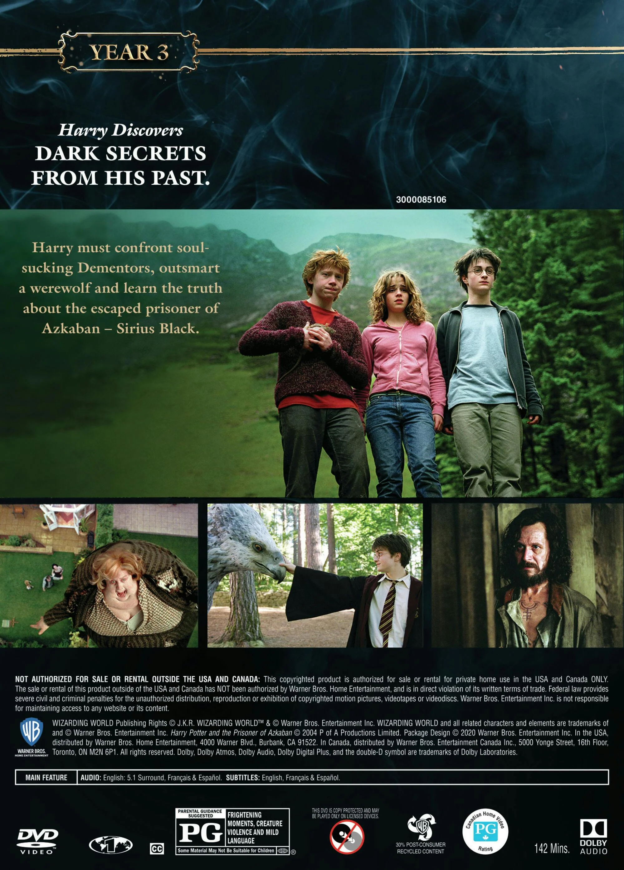 Harry Potter and the Prisoner of Azkaban (Dark Arts/LL/DVD) [DVD] - Image 3