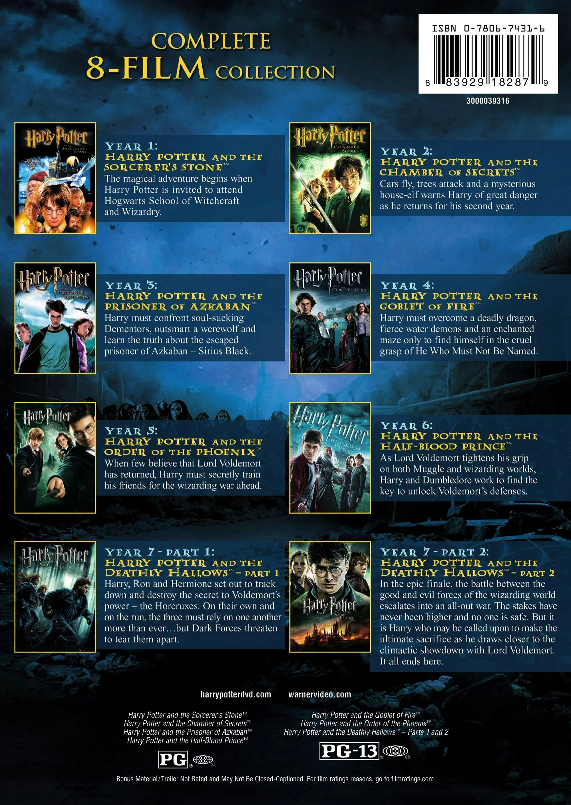 Harry Potter: Complete 8-film Collection (DVD Set) [DVD] - Image 2