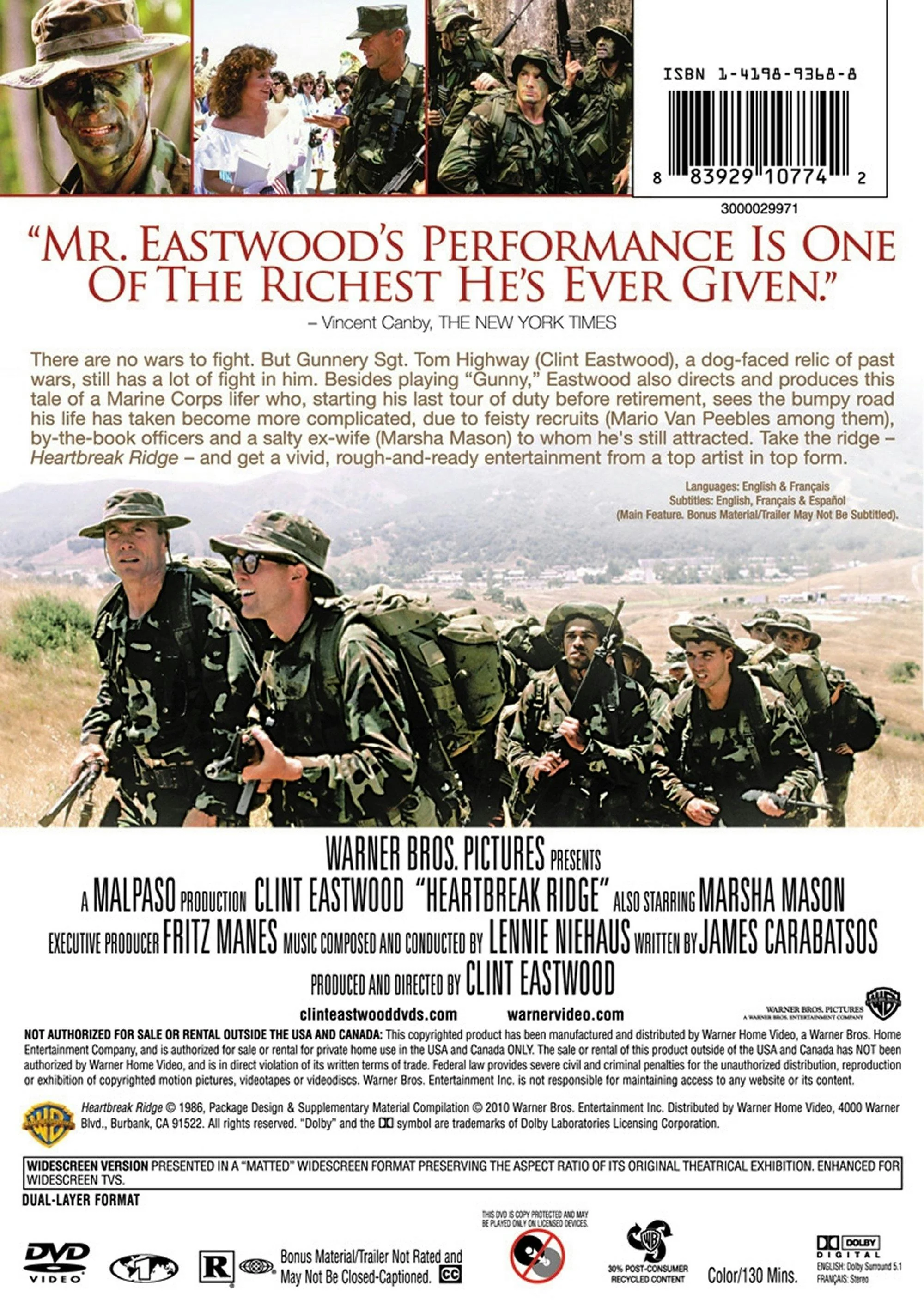 Heartbreak Ridge (DVD Widescreen) [DVD] - Image 3