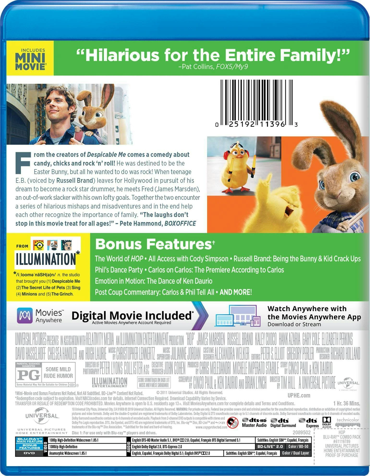 Hop (DVD + Digital) [Blu-ray] - Image 2