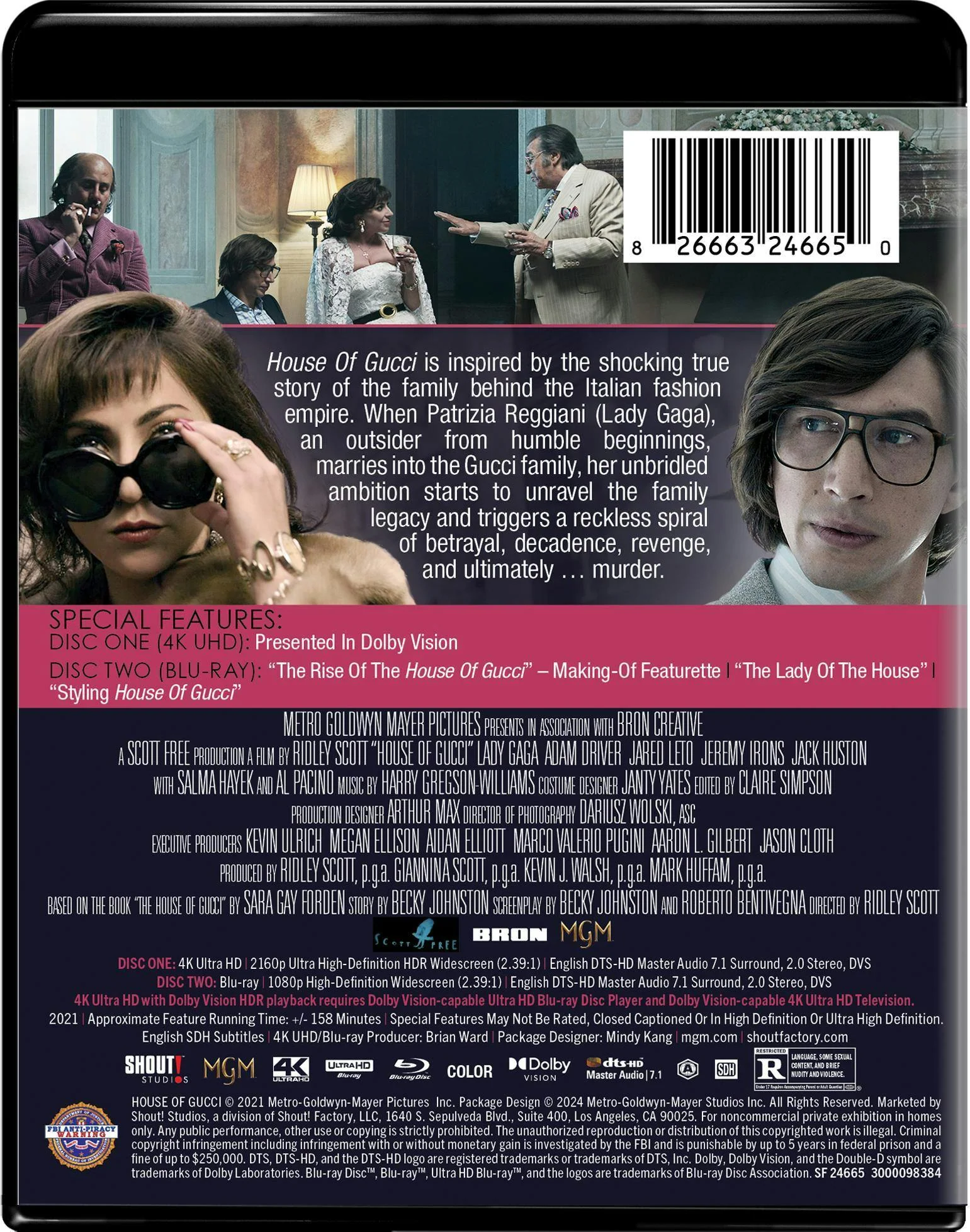 House Of Gucci (4K Ultra HD + Blu-ray) [UHD] - Image 3