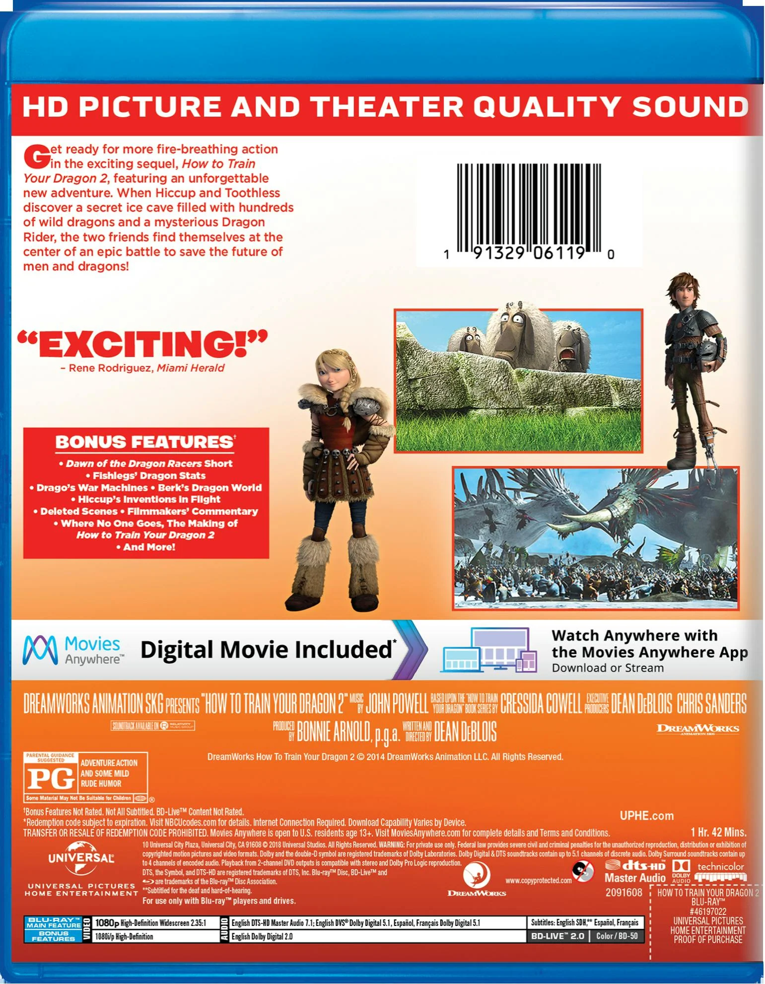 How to Train Your Dragon 2 (Blu-ray New Box Art) [Blu-ray] - Image 2
