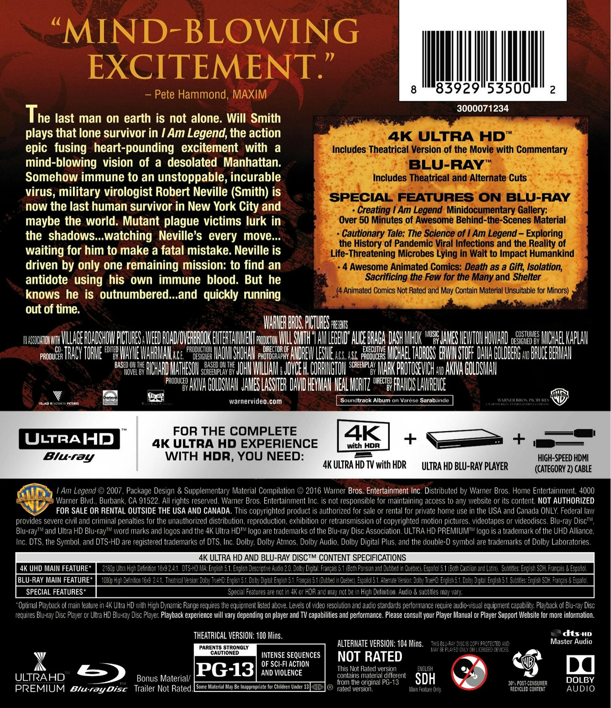 I Am Legend (4K Ultra HD + Blu-ray) [UHD] - Image 2