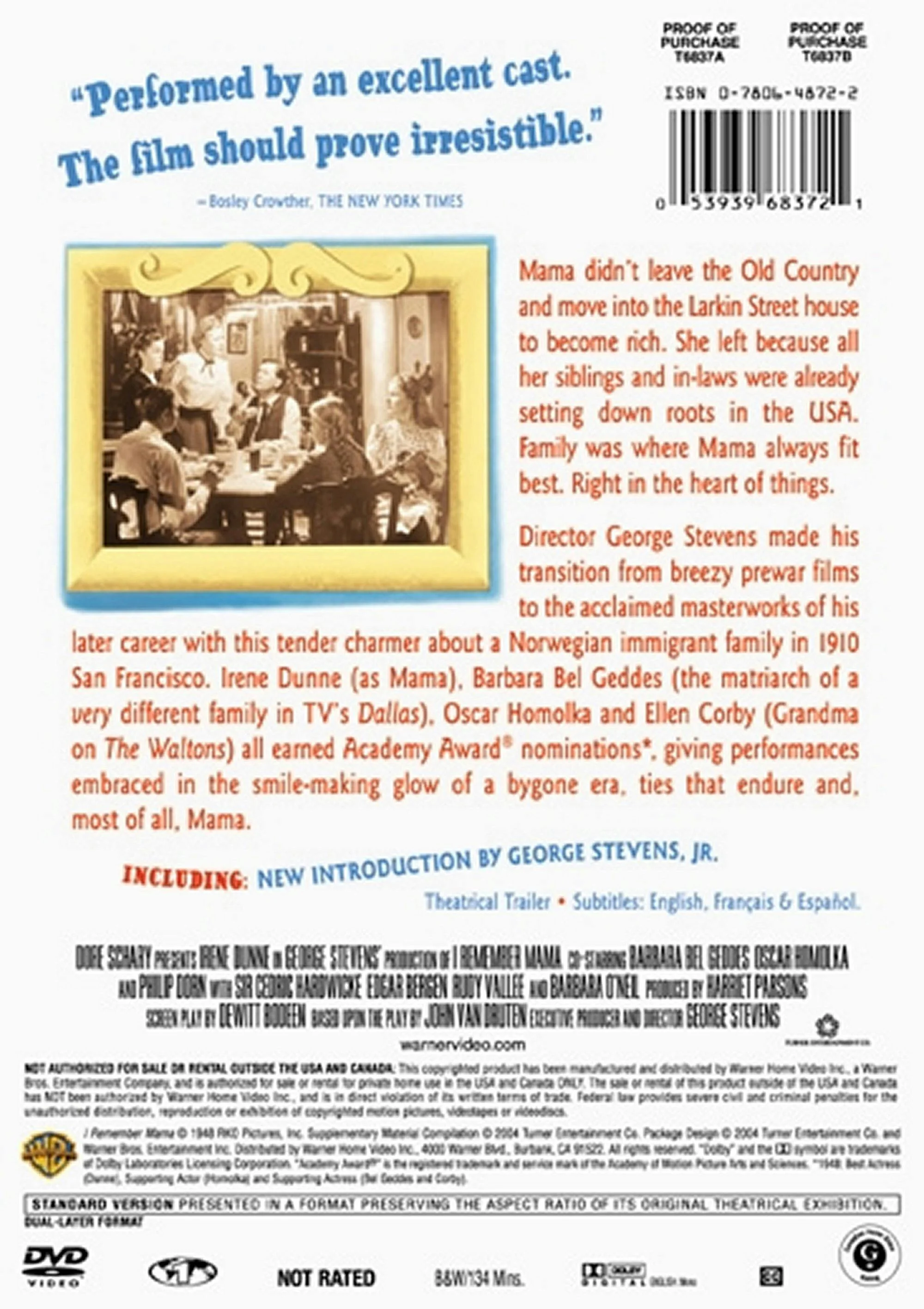 I Remember Mama [DVD] - Image 2