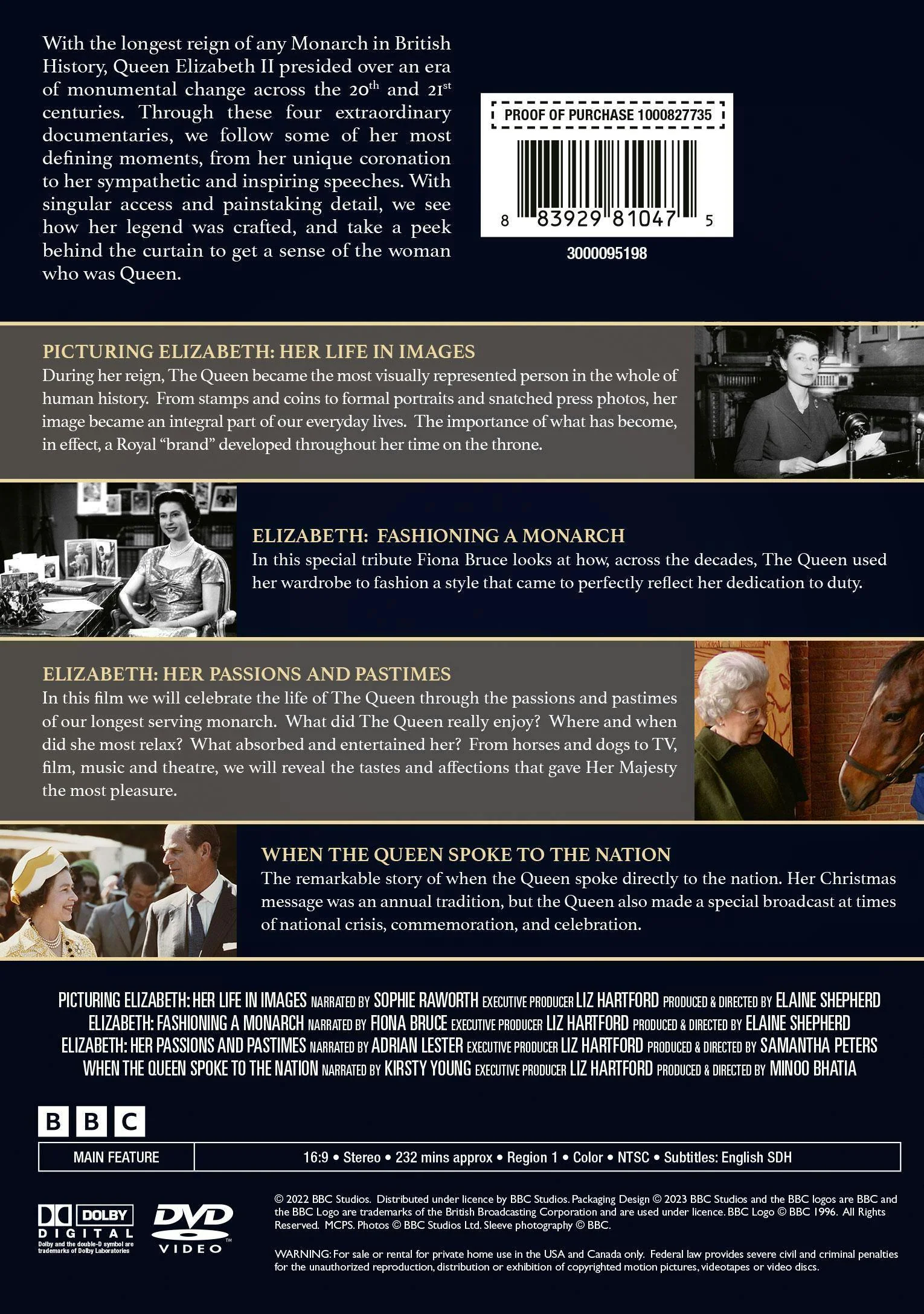 In Memory Of Her Majesty Queen Elizabeth II - Picturing Elizabeth: Her Life in Images [DVD] - Image 3