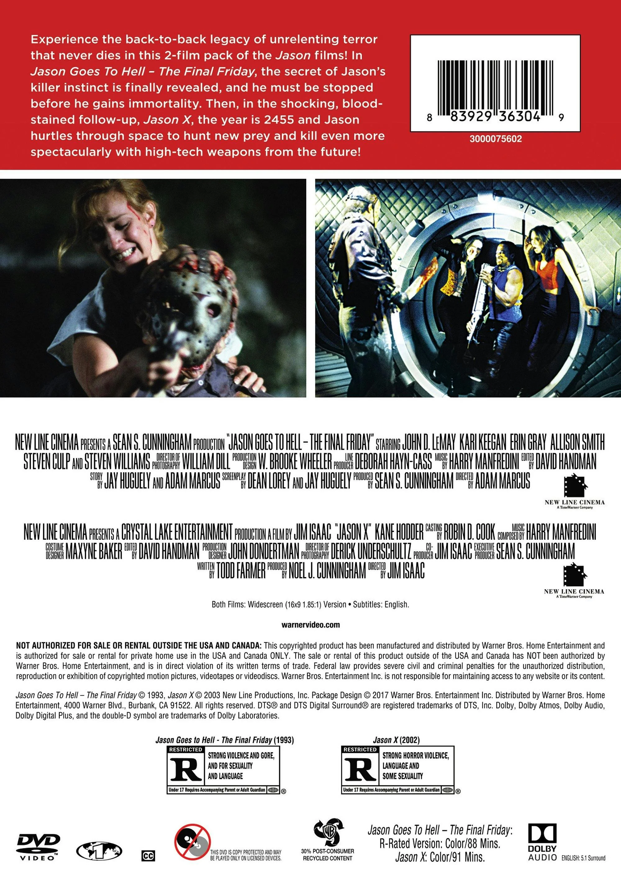 Jason Goes to Hell - The Final Friday/Jason X (DVD Double Feature) [DVD] - Image 2