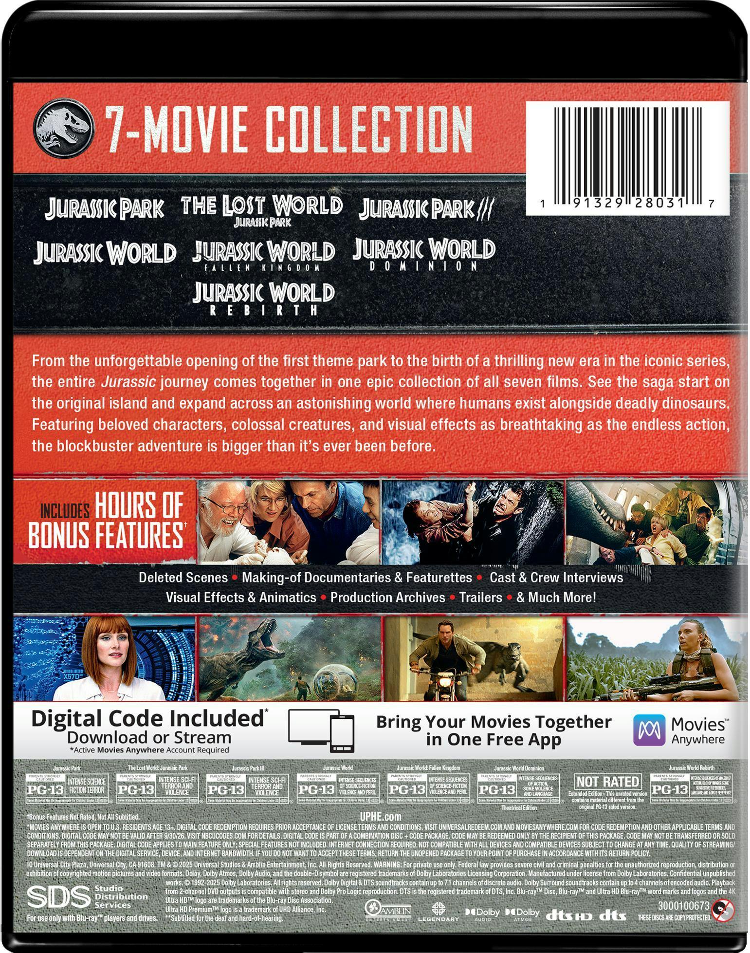 Jurassic World 7-Movie Collection - 4K Ultra HD + Digital (4K Ultra HD + Digital) [UHD] - Image 3