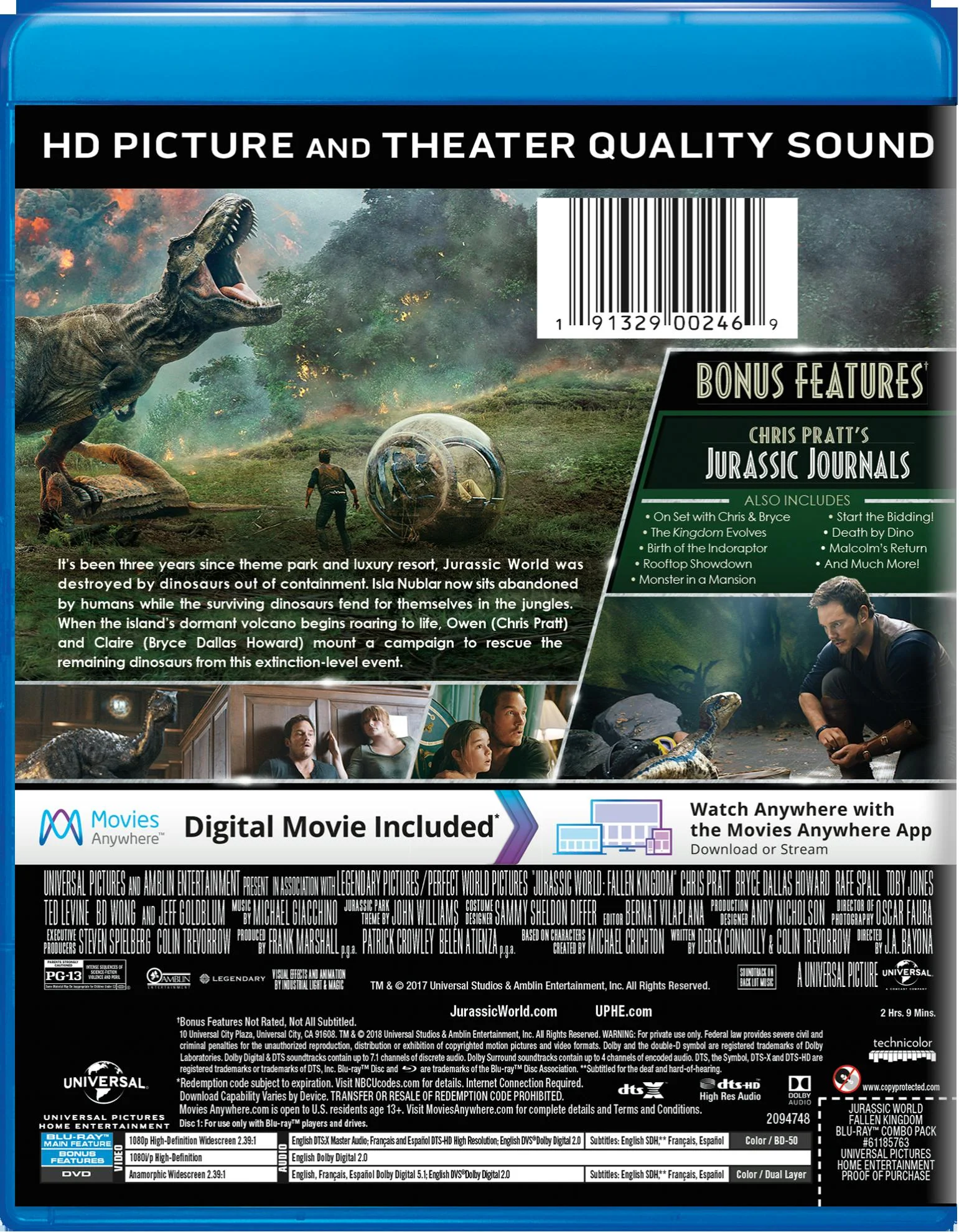 Jurassic World - Fallen Kingdom (BD Combo Pack) (with DVD) [Blu-ray] - Image 2