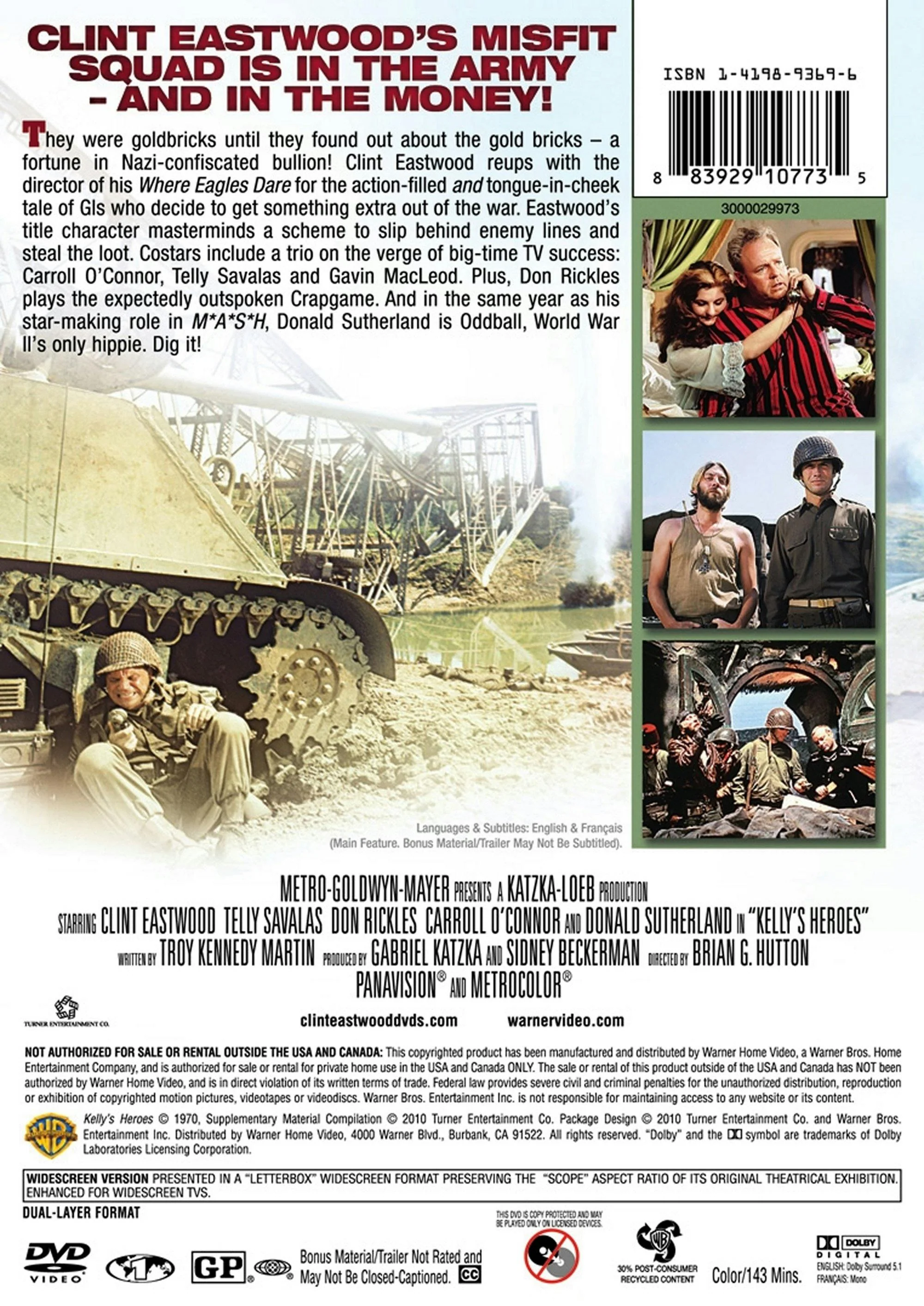 Kelly's Heroes (DVD Widescreen) [DVD] - Image 3