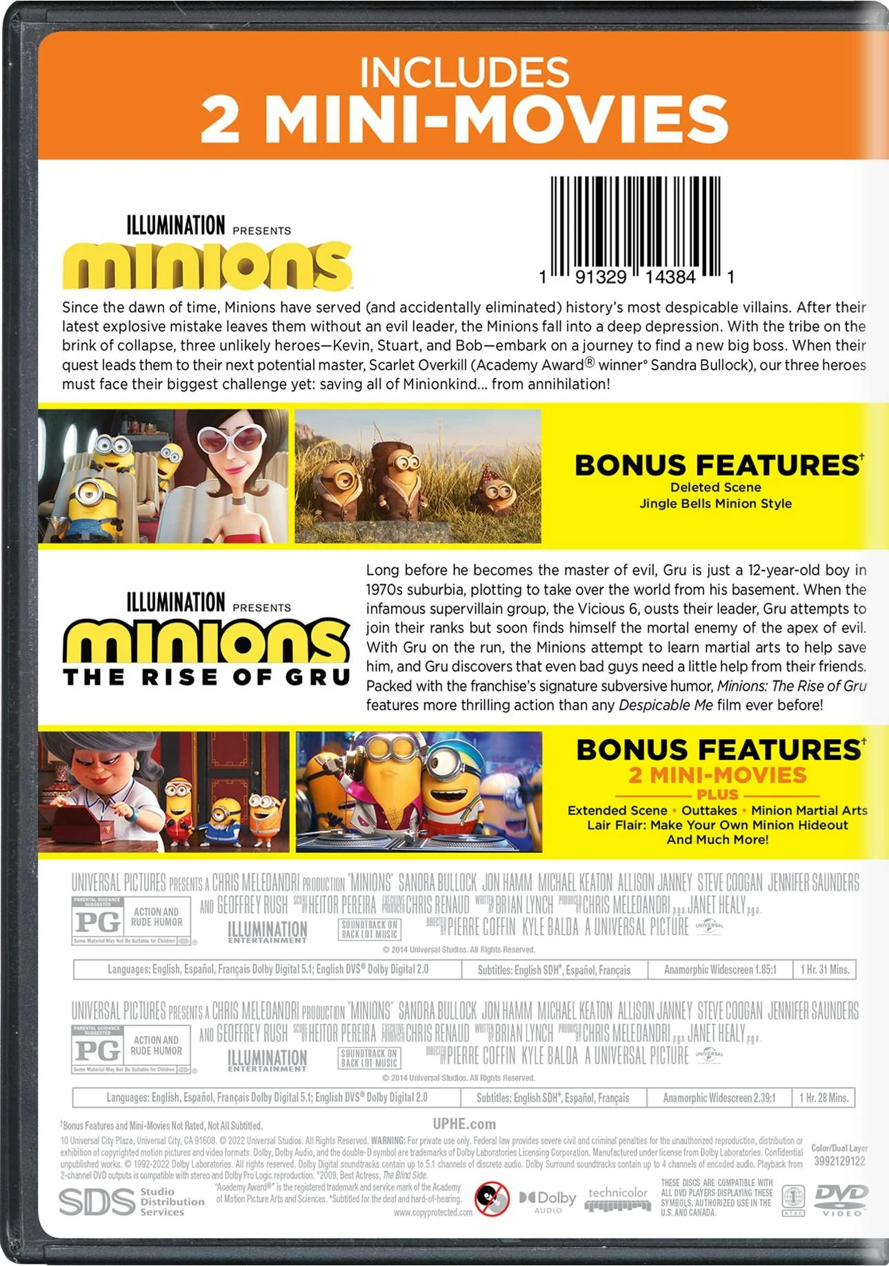 Minions: 2-movie Collection (DVD Double Feature) [DVD] - Image 3