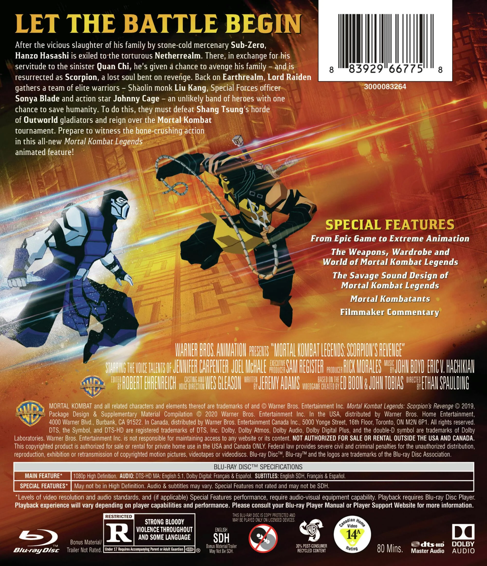 Mortal Kombat Legends: Scorpion's Revenge [Blu-ray] - Image 2