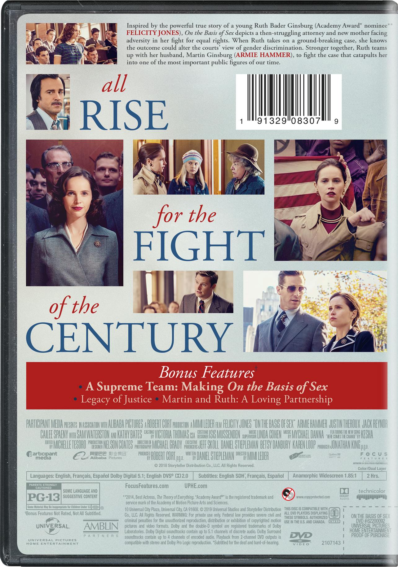 On the Basis of Sex [DVD] - Image 2