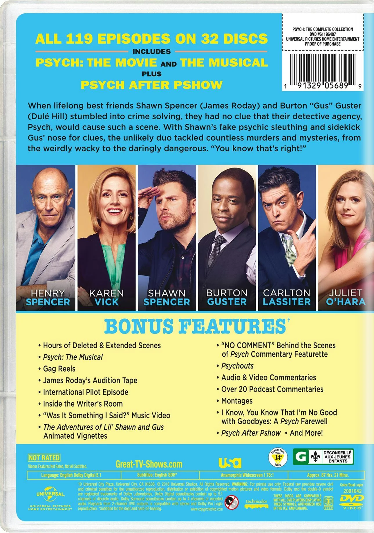 Psych: The Complete Series (DVD Set) [DVD] - Image 3