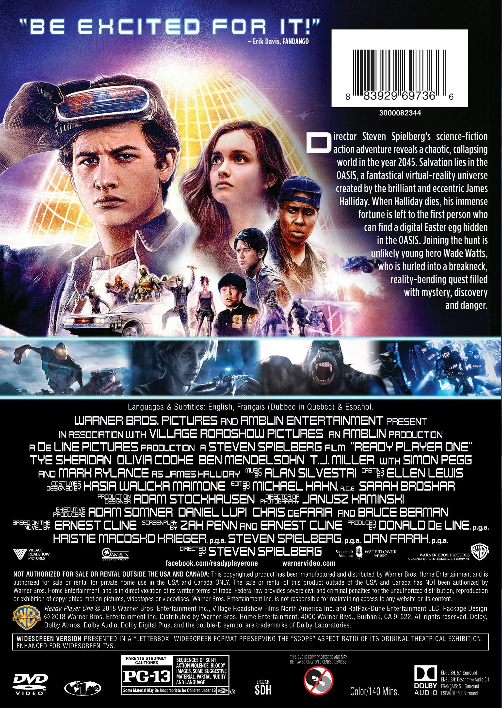 Ready Player One (DVD Single Disc) [DVD] - Image 2