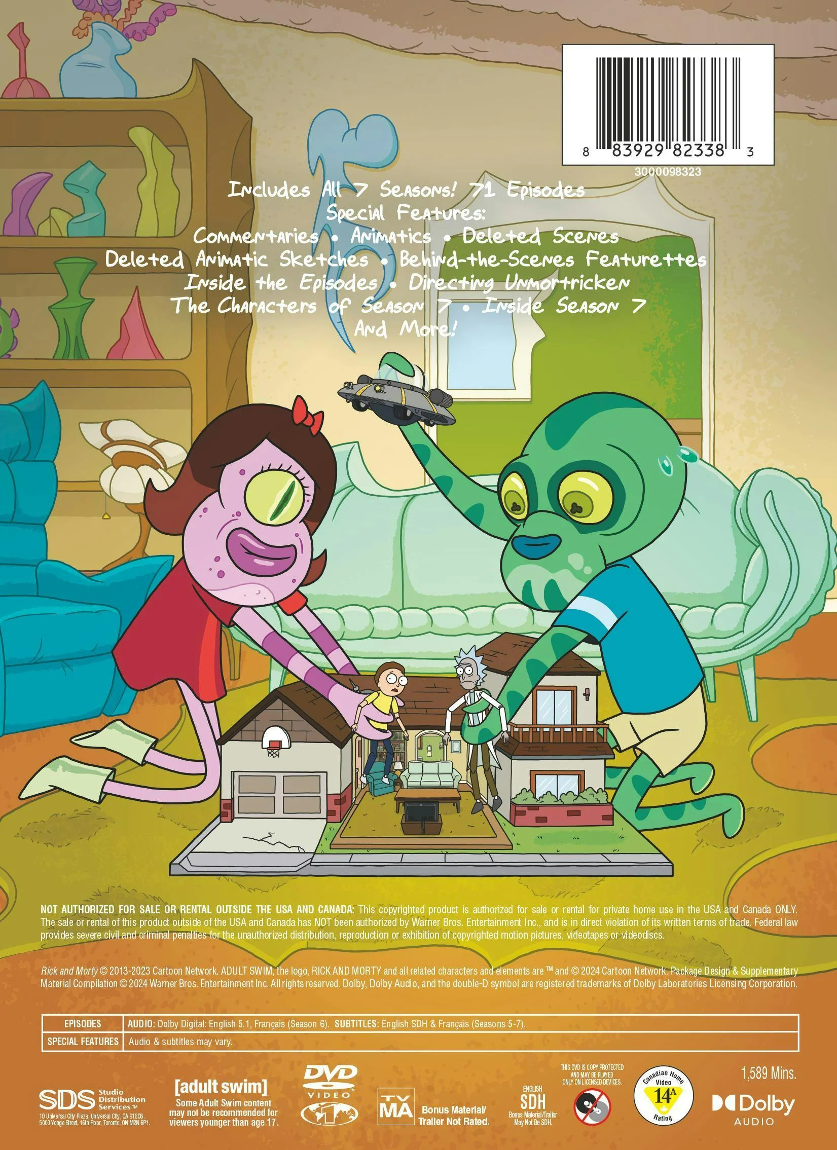 Rick and Morty: Seasons 1 - 7 [DVD] - Image 3