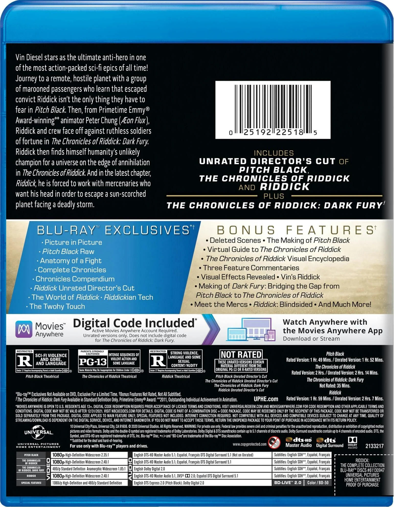 Riddick: The Complete Collection (Box Set) [Blu-ray] - Image 2