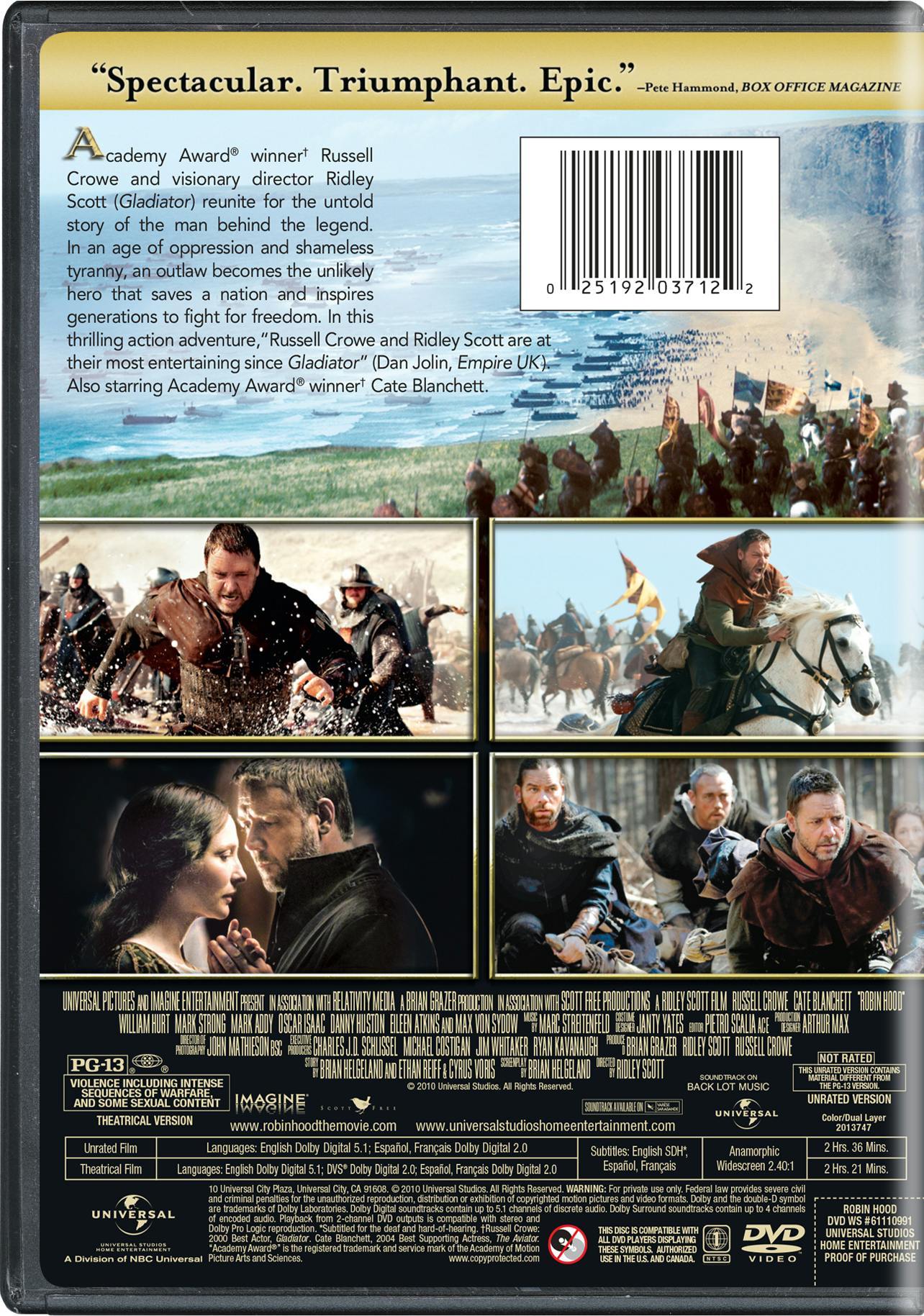 Robin Hood (Unrated Director's Cut) [DVD] - Image 2