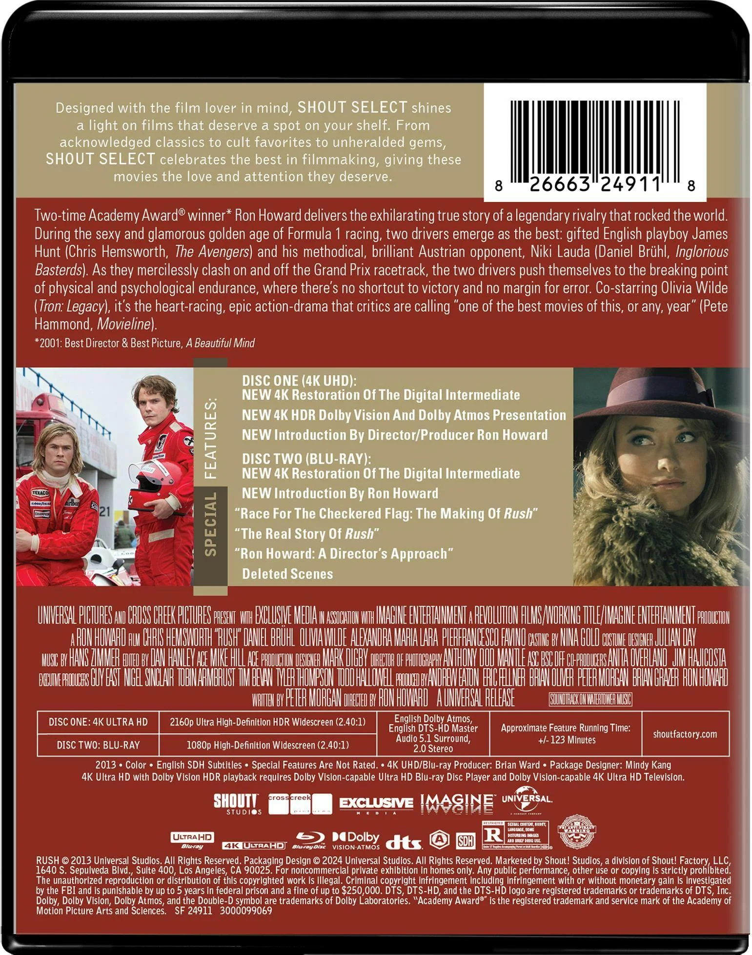 Rush (4K Ultra HD + Blu-ray) [UHD] - Image 3