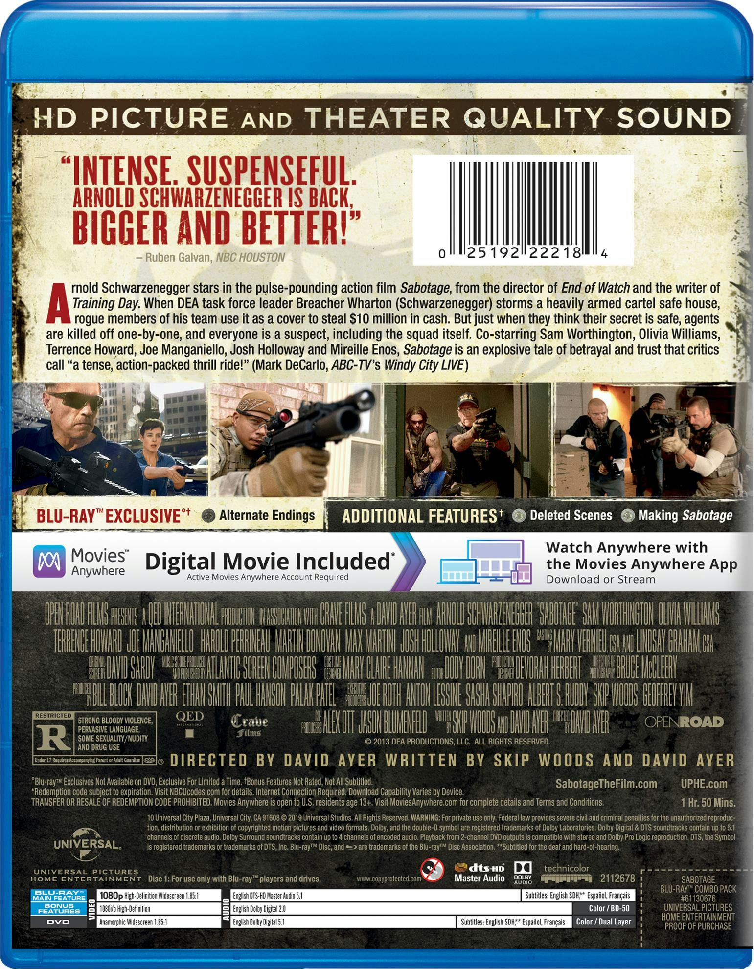 Sabotage (DVD + Digital + Ultraviolet) [Blu-ray] - Image 3