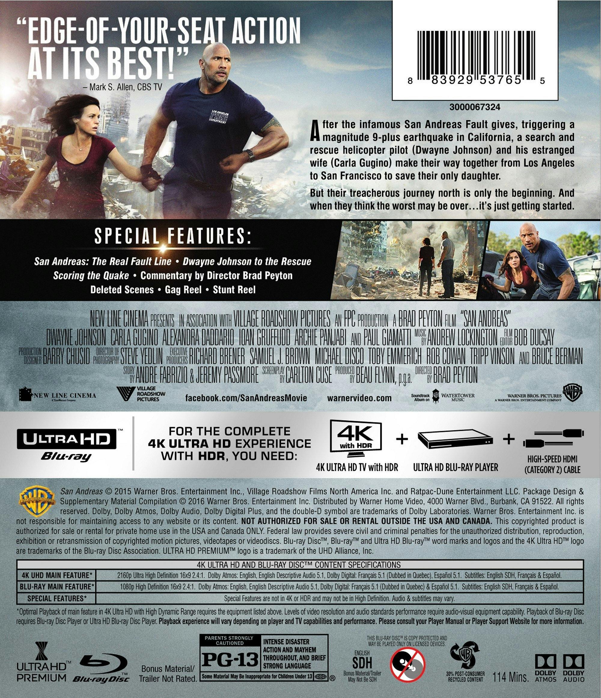 San Andreas (4K Ultra HD + Blu-ray) [UHD] - Image 3