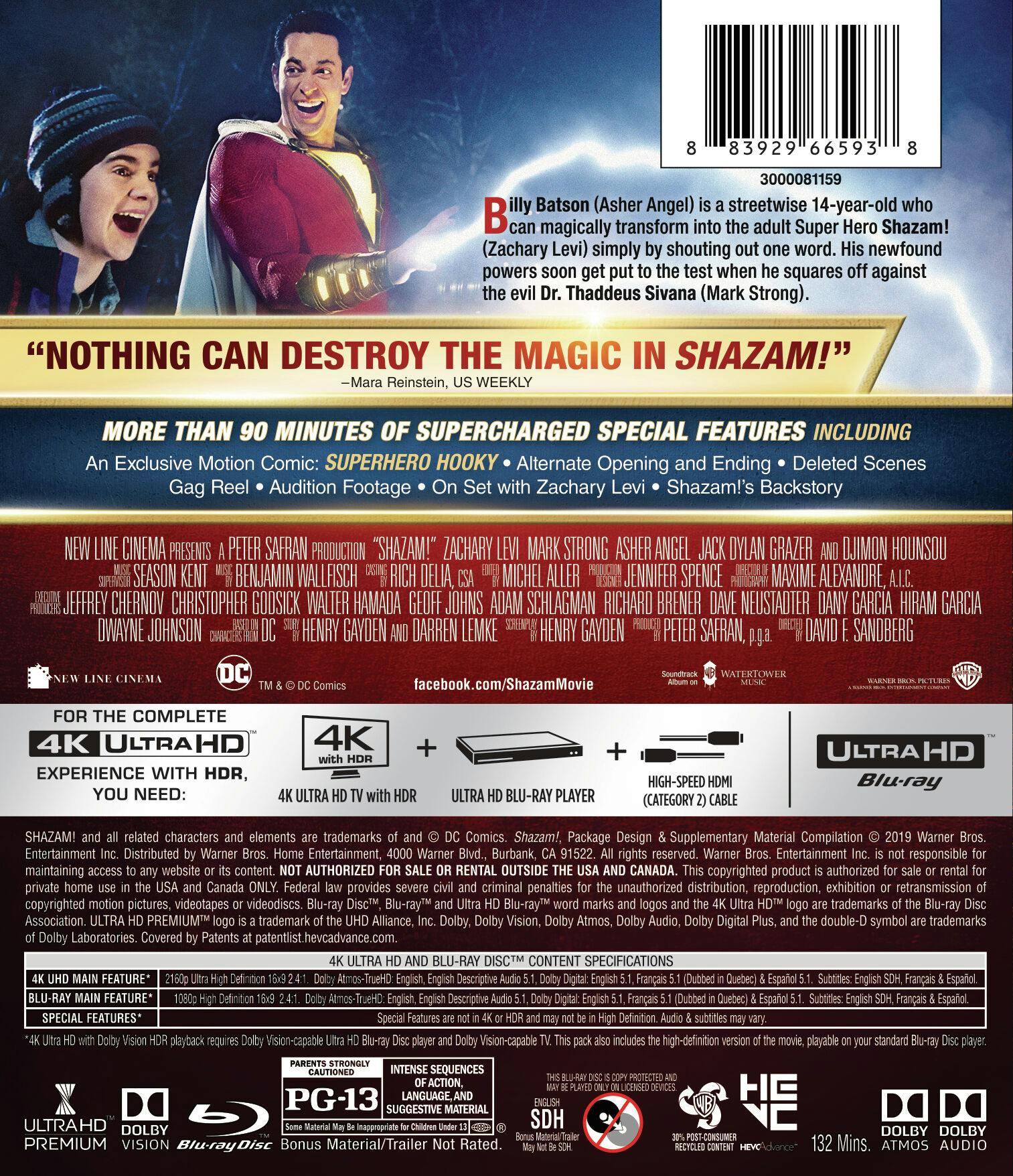 Shazam! (4K Ultra HD + Blu-ray) [UHD] - Image 3